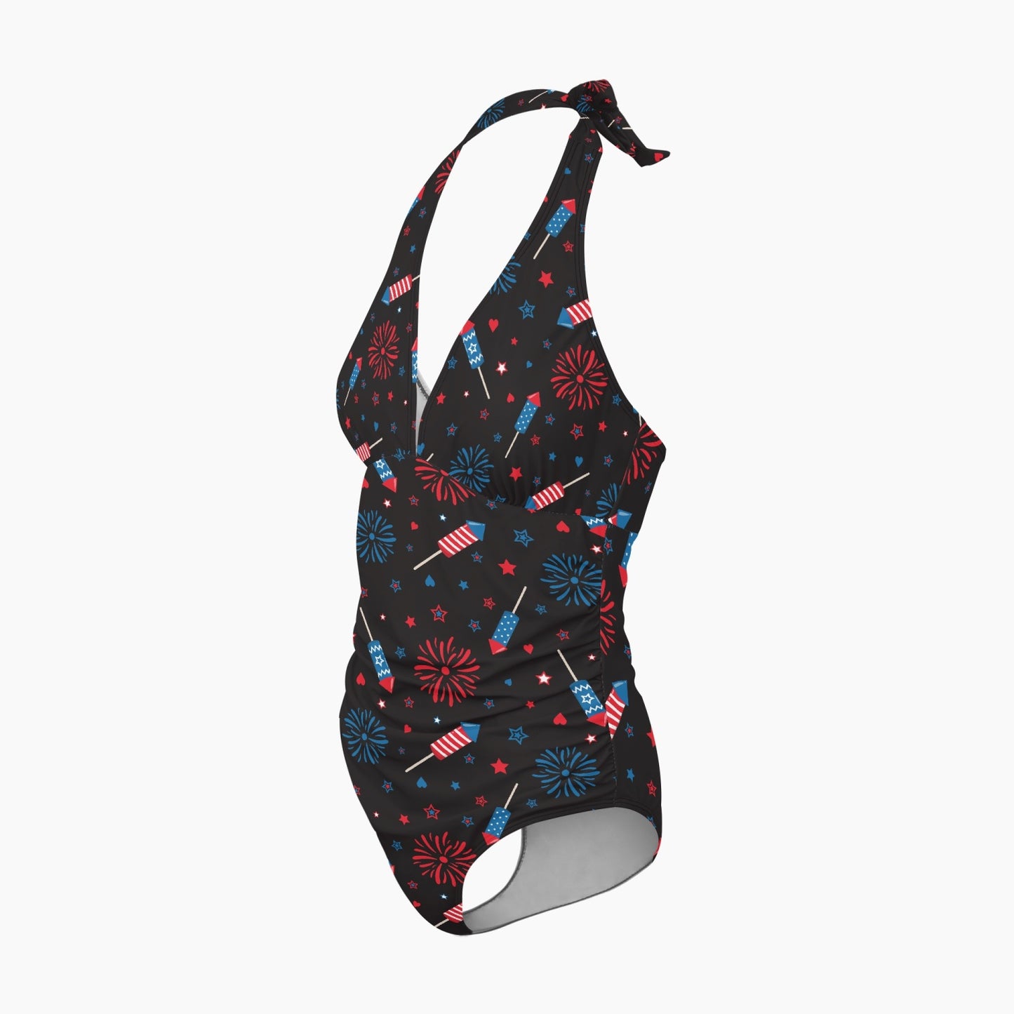 Red, White, & Boom | Women's One-Piece Swimsuit - Kim’s Signature Beauty & Accessories (Store description)