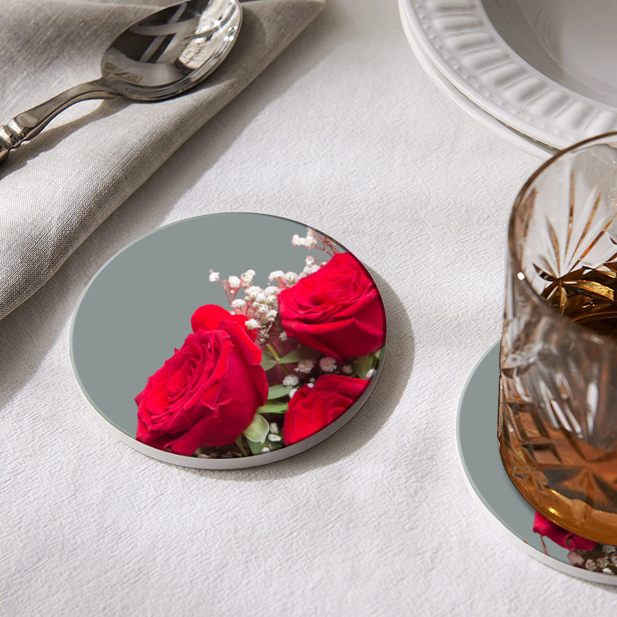 Rose Bud Round Coasters - Kim’s Signature Beauty & Accessories