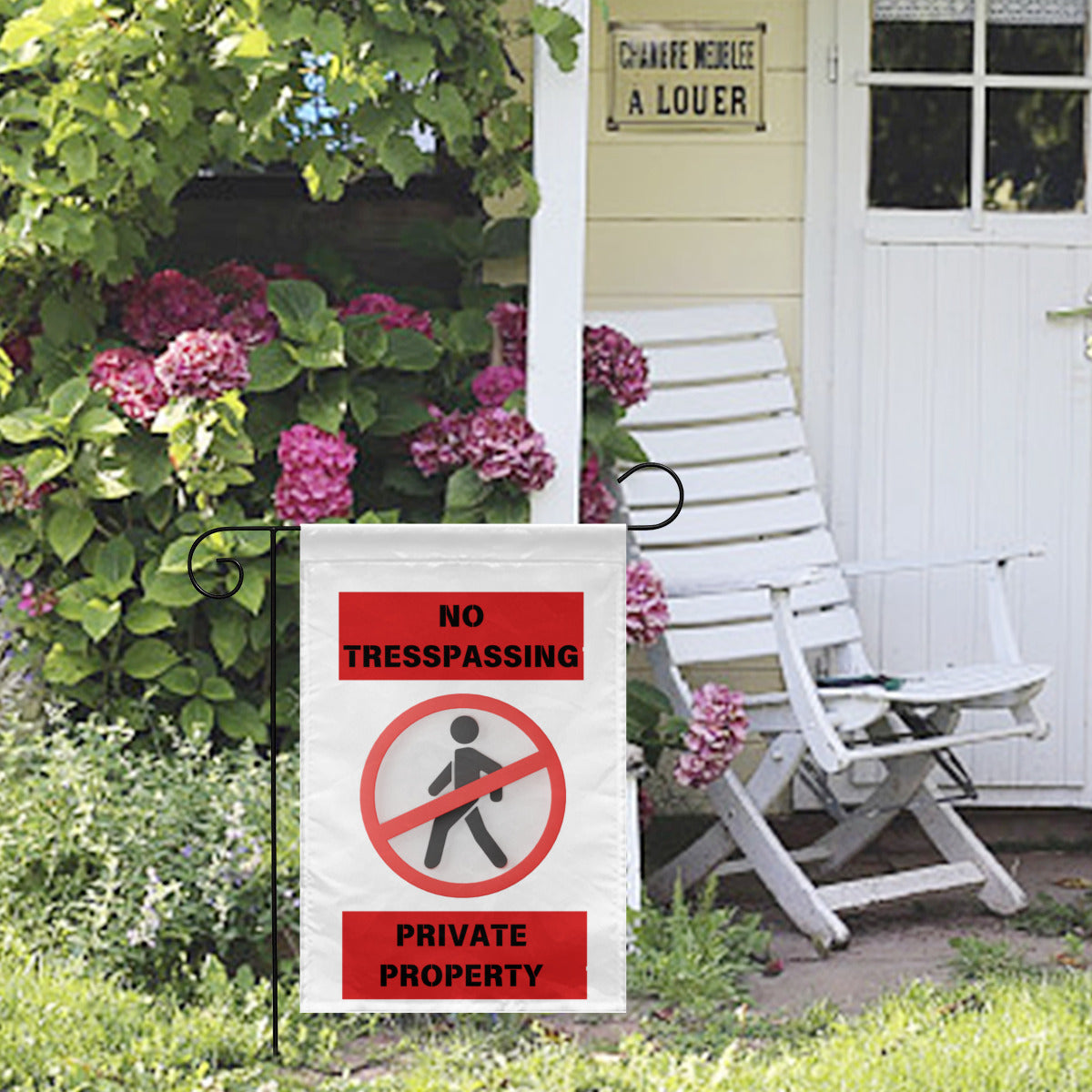 No Tresspassing Private property | Yard flag Print - Kim’s Signature Beauty & Accessories