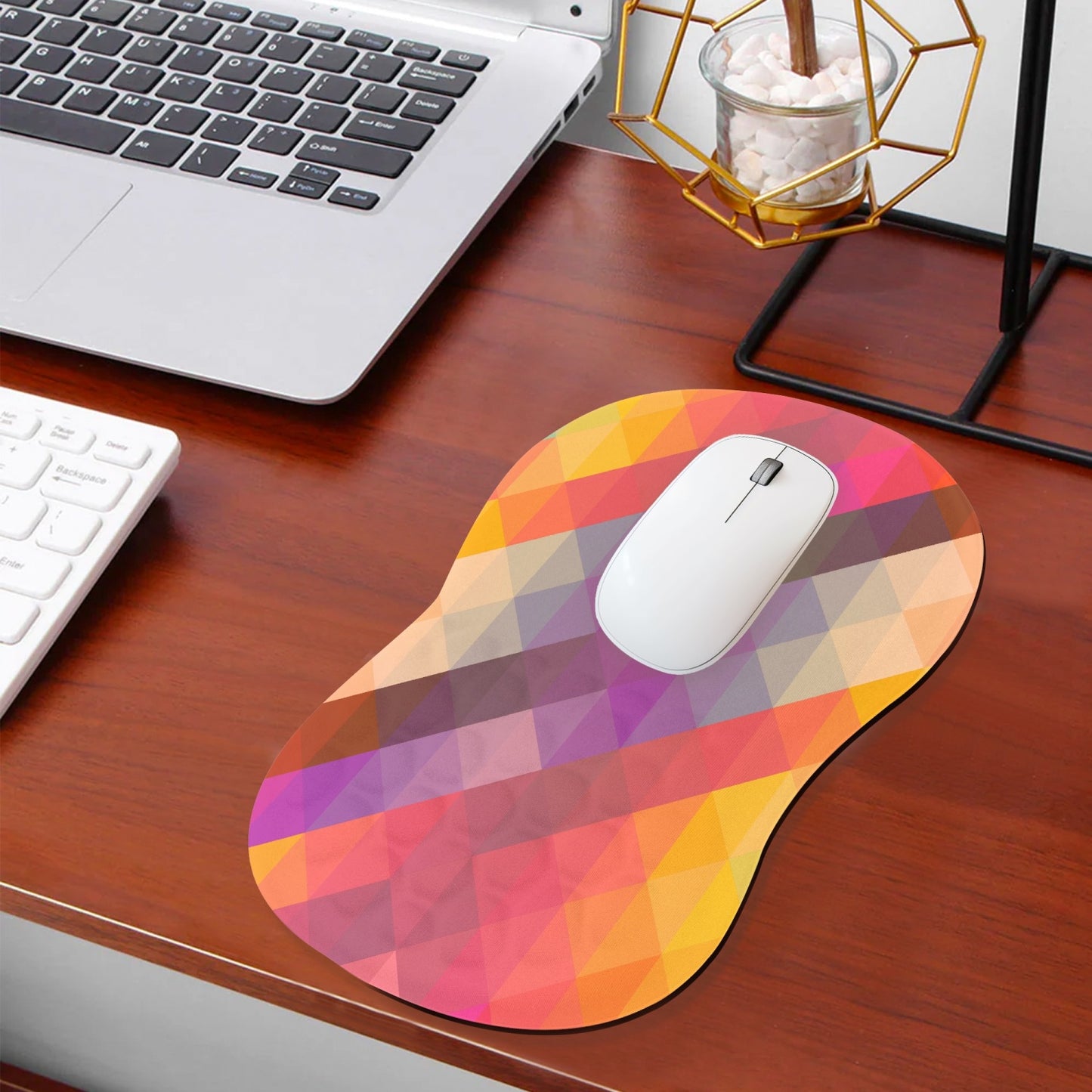 Wildly Bright Mouse Pad with Wrist Rest - Kim’s Signature Beauty & Accessories (Store description)