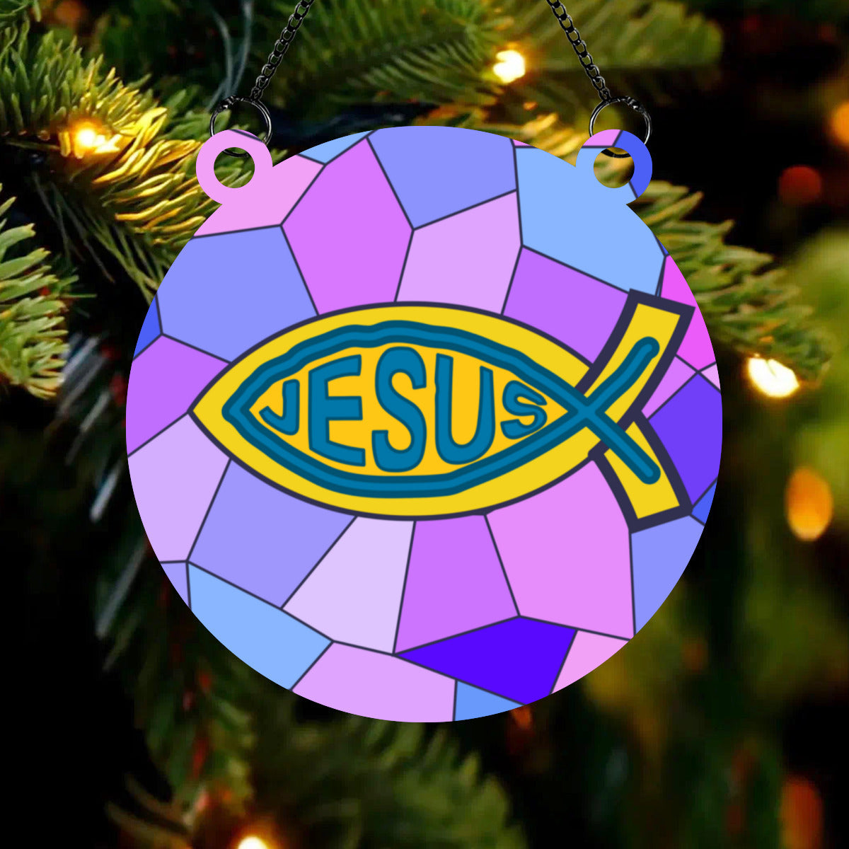 Jesus fish stained glass - Kim’s Signature Beauty & Accessories