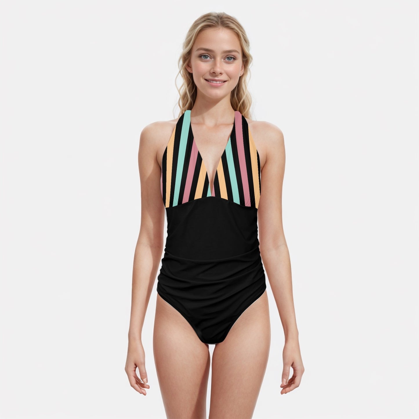 Modern Stripes | Women's One-Piece Swimsuit - Kim’s Signature Beauty & Accessories (Store description)