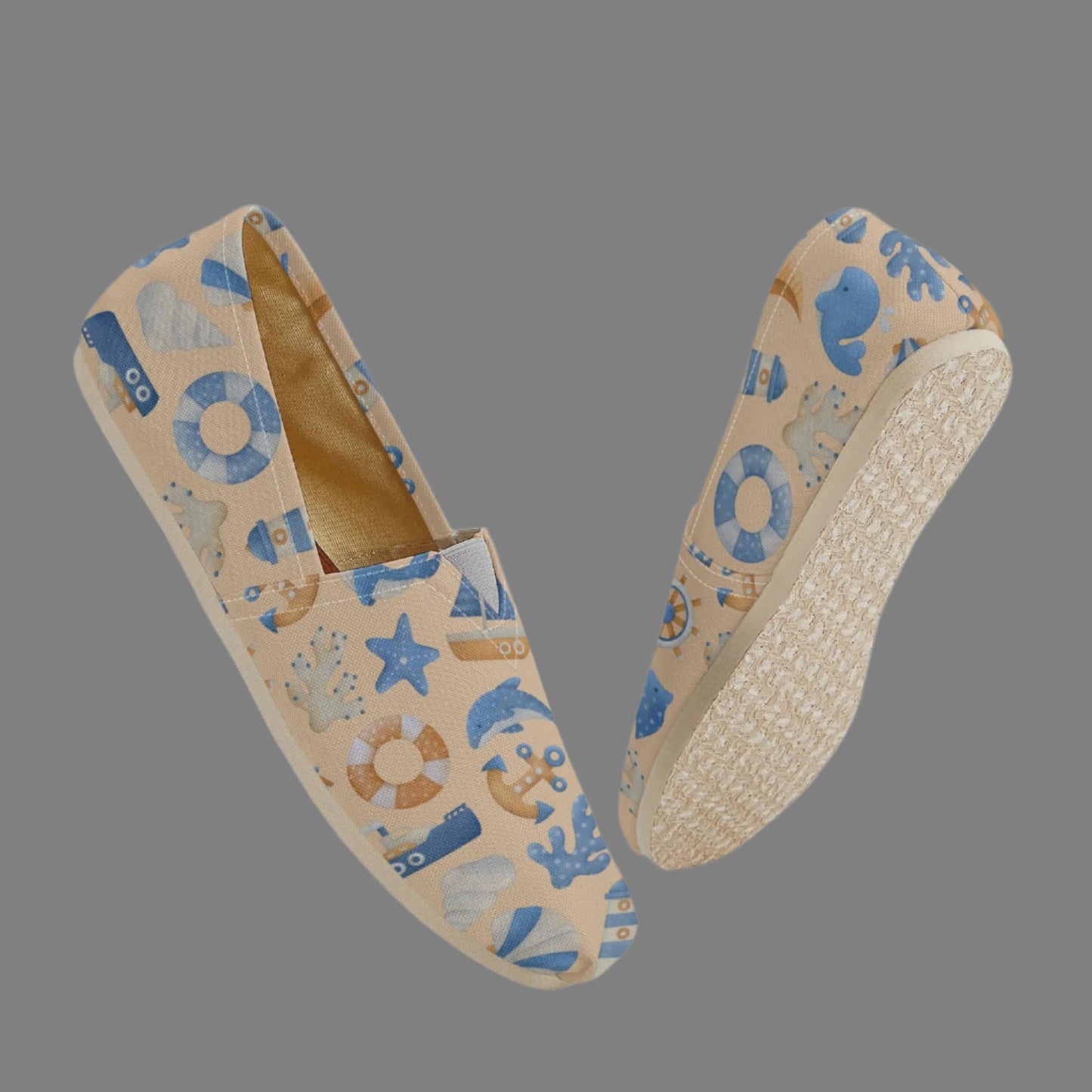 Beach Fun Canvas Toms Shoes - Kimโs Signature Beauty & Accessories