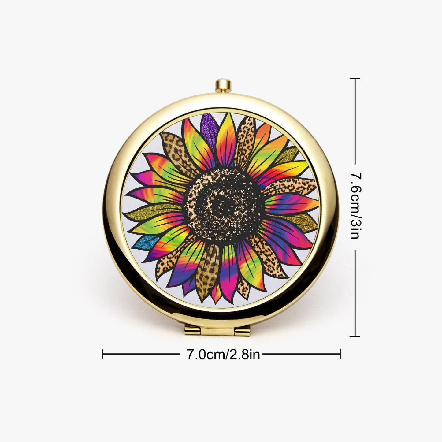 Retro Floral Compact Mirror – Travel-Friendly Makeup Accessory - Kim’s Signature Beauty & Accessories