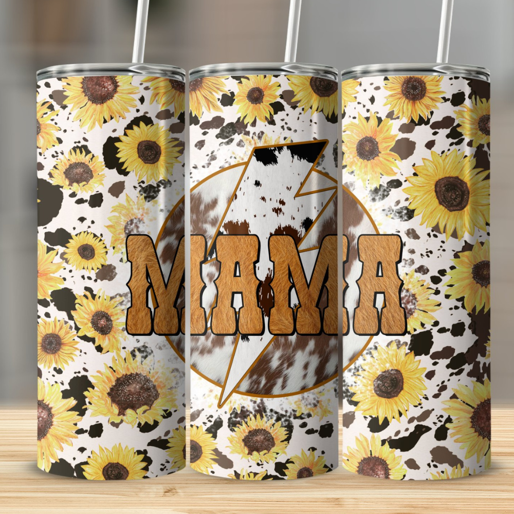 Cowgirl Mama |Skinny Tumbler with Straw, 20oz - Kim’s Signature Beauty & Accessories (Store description)