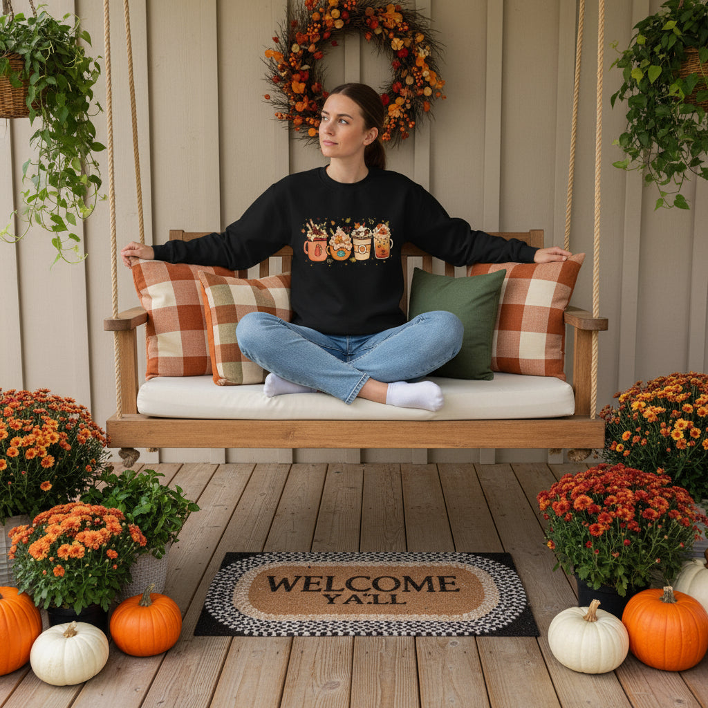 Festive Fall Drinks Sweatshirt - Kim’s Signature Beauty & Accessories