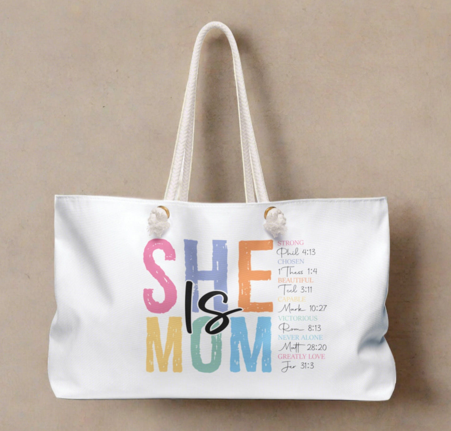 She is Mom Weekender Bag - Kim’s Signature Beauty & Accessories (Store description)