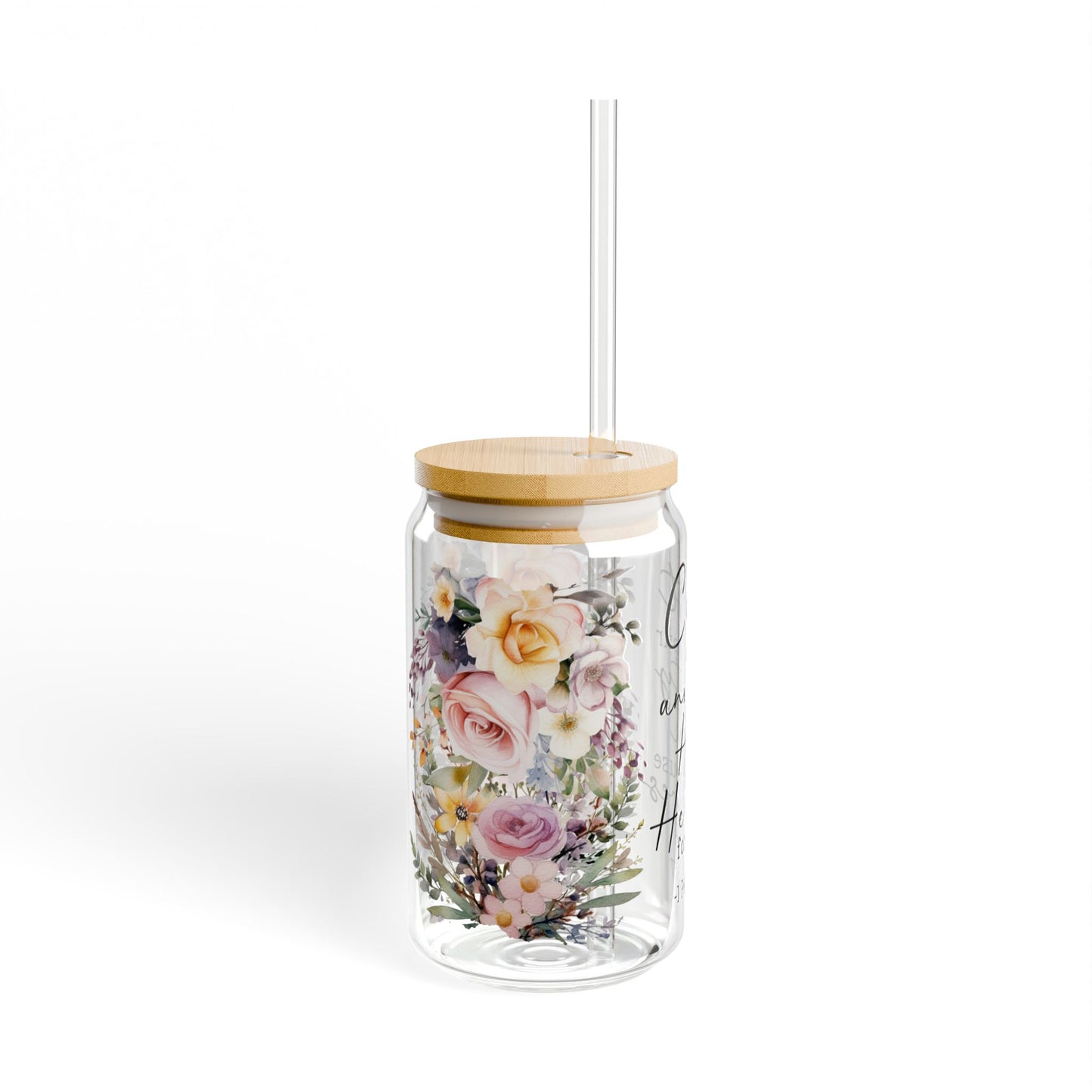 1 Peter 5:7 Sipper Glass - 16oz - Kim’s Signature Beauty & Accessories (Store description)
