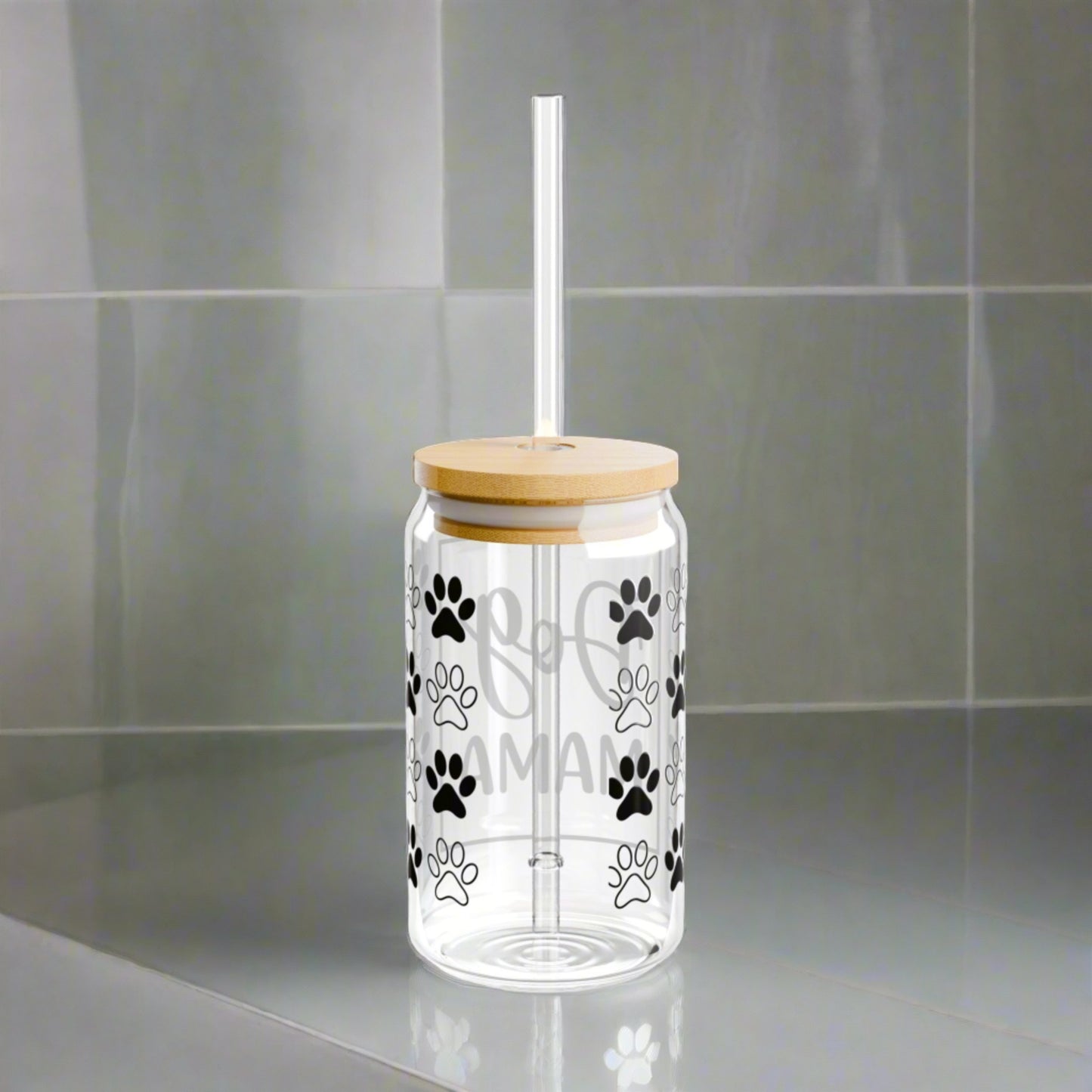 Dog Mom | Sipper Glass - Kim’s Signature Beauty & Accessories (Store description)