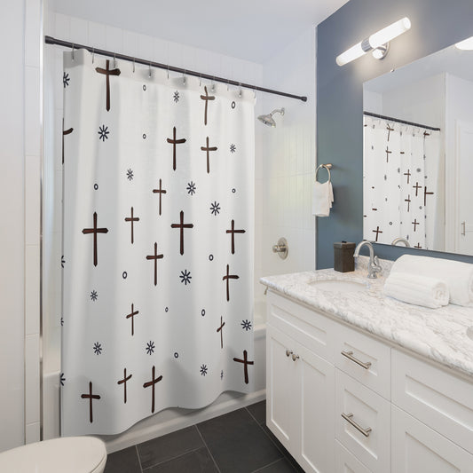 Classic Crosses Shower Curtain - Kim’s Signature Beauty & Accessories