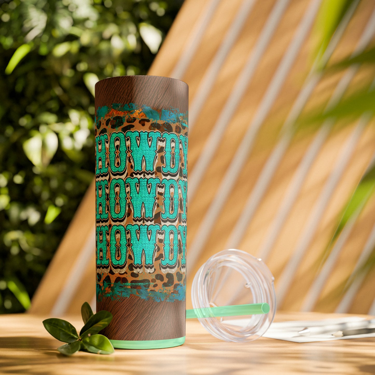 Howdy! | Skinny Tumbler with Straw, 20oz - Kim’s Signature Beauty & Accessories (Store description)