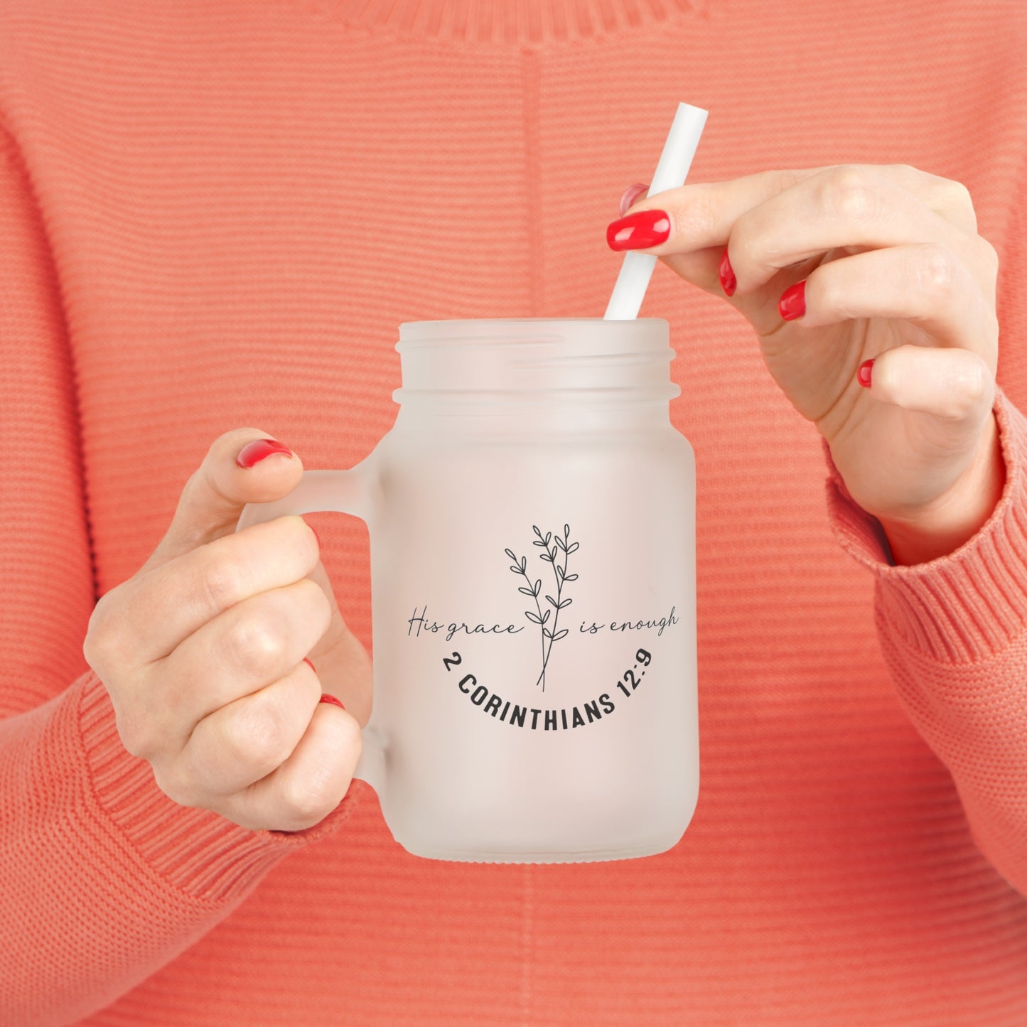 His Grace is Enough Mason Jar - Kim’s Signature Beauty & Accessories