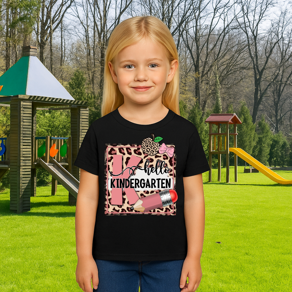 Hello Kindergarten Tee – First Day of School Shirt for Kids - Kim’s Signature Beauty & Accessories