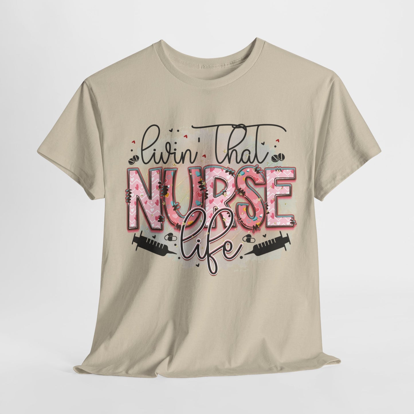 Livin that Nurse Life | Cotton Tee - Kim’s Signature Beauty & Accessories