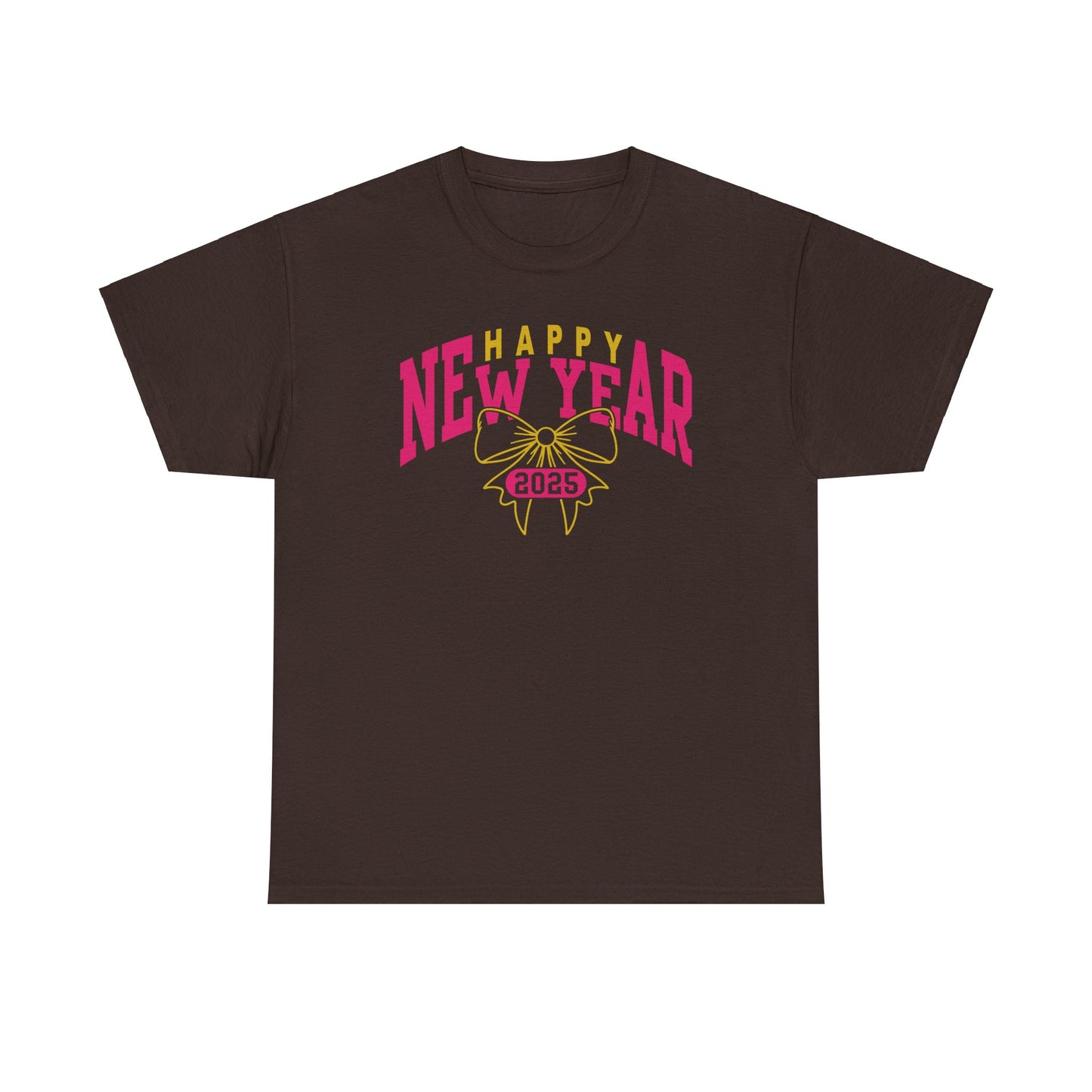Happy New Year 2025 Bow Cotton Tee - Kim’s Signature Beauty & Accessories (Store description)