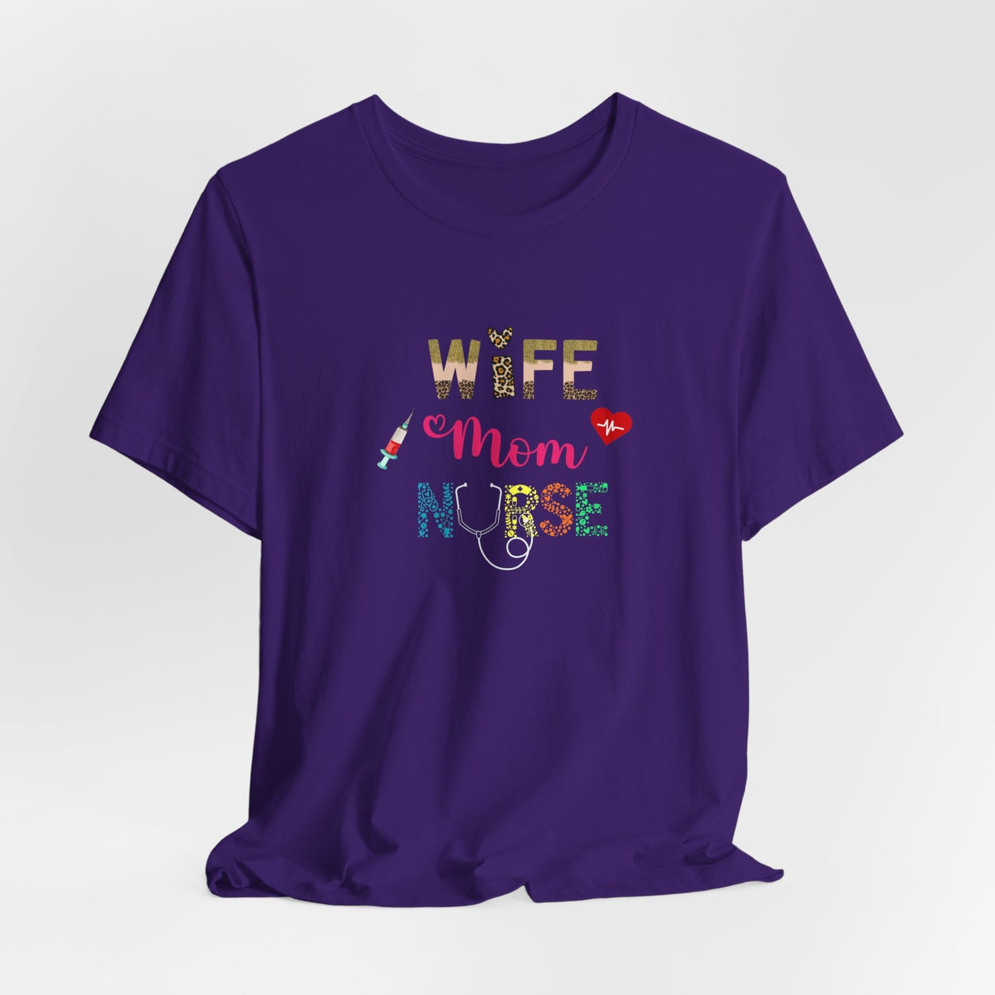 Wife, Mom, Nurse |Jersey Short Sleeve Tee - Kim’s Signature Beauty & Accessories (Store description)