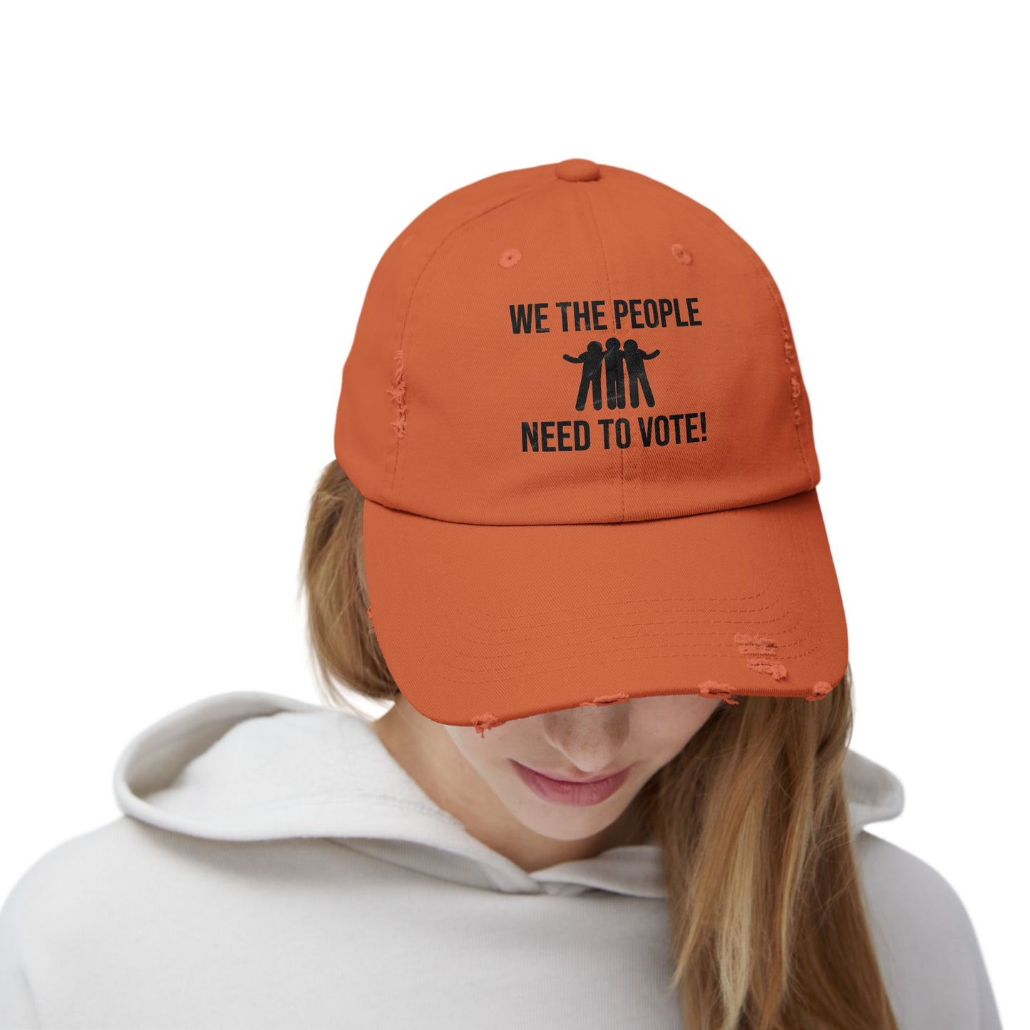 We The People Need to Vote Distressed Cap - Kim’s Signature Beauty & Accessories (Store description)