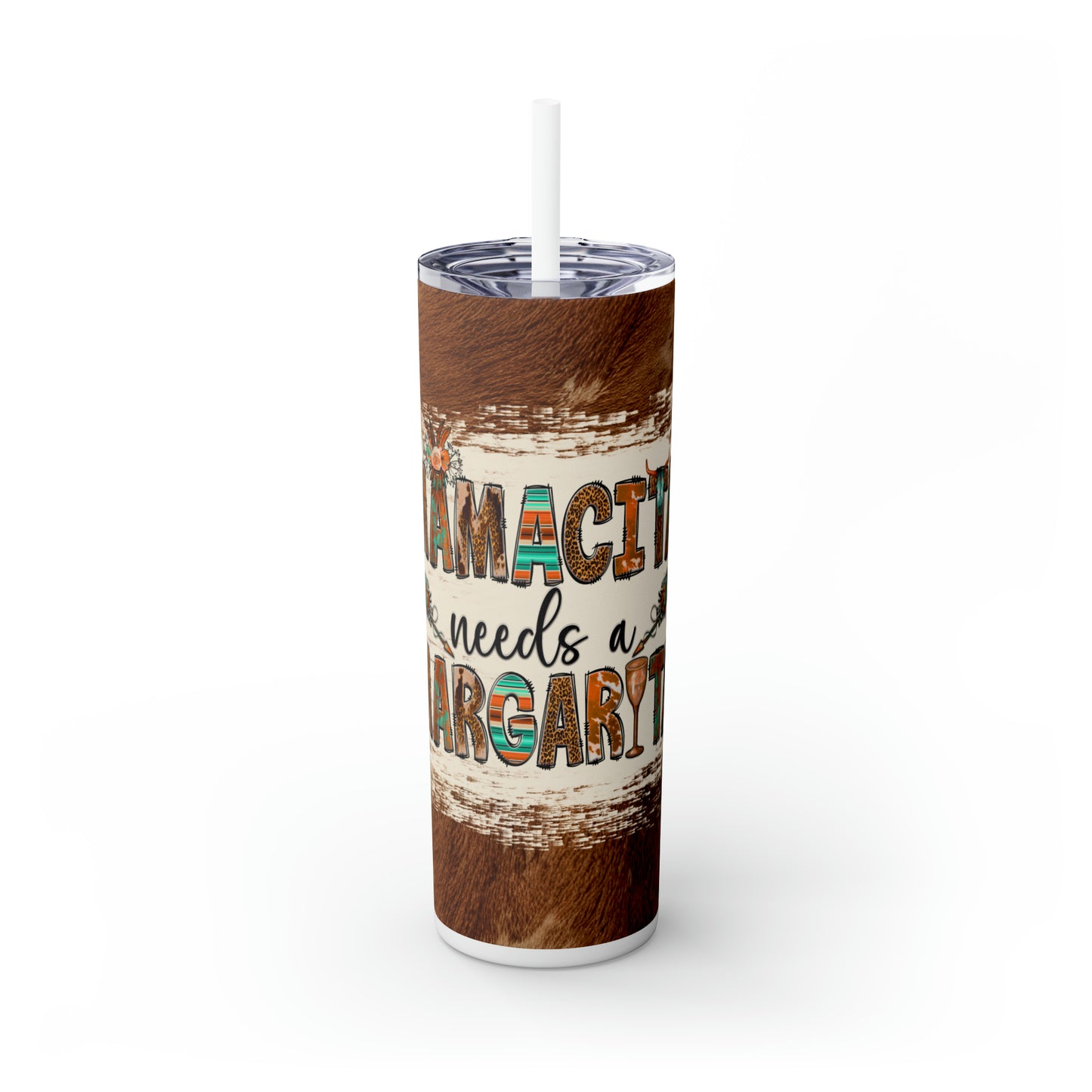 Mamacita |Skinny Tumbler with Straw, 20oz - Kim’s Signature Beauty & Accessories