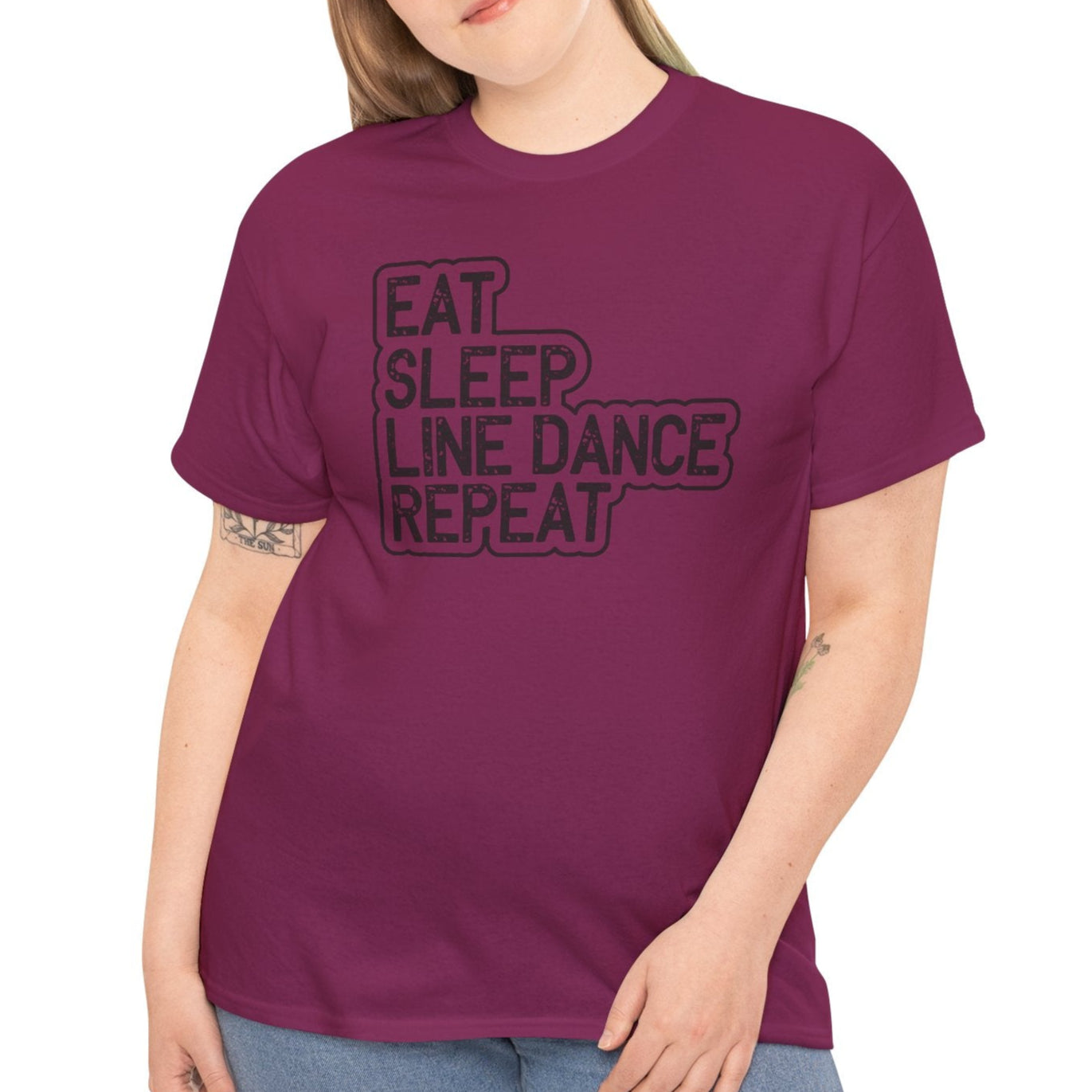 Eat Sleep Line Dance Repeat Tee, Perfect for Dance Lovers - Kim’s Signature Beauty & Accessories (Store description)