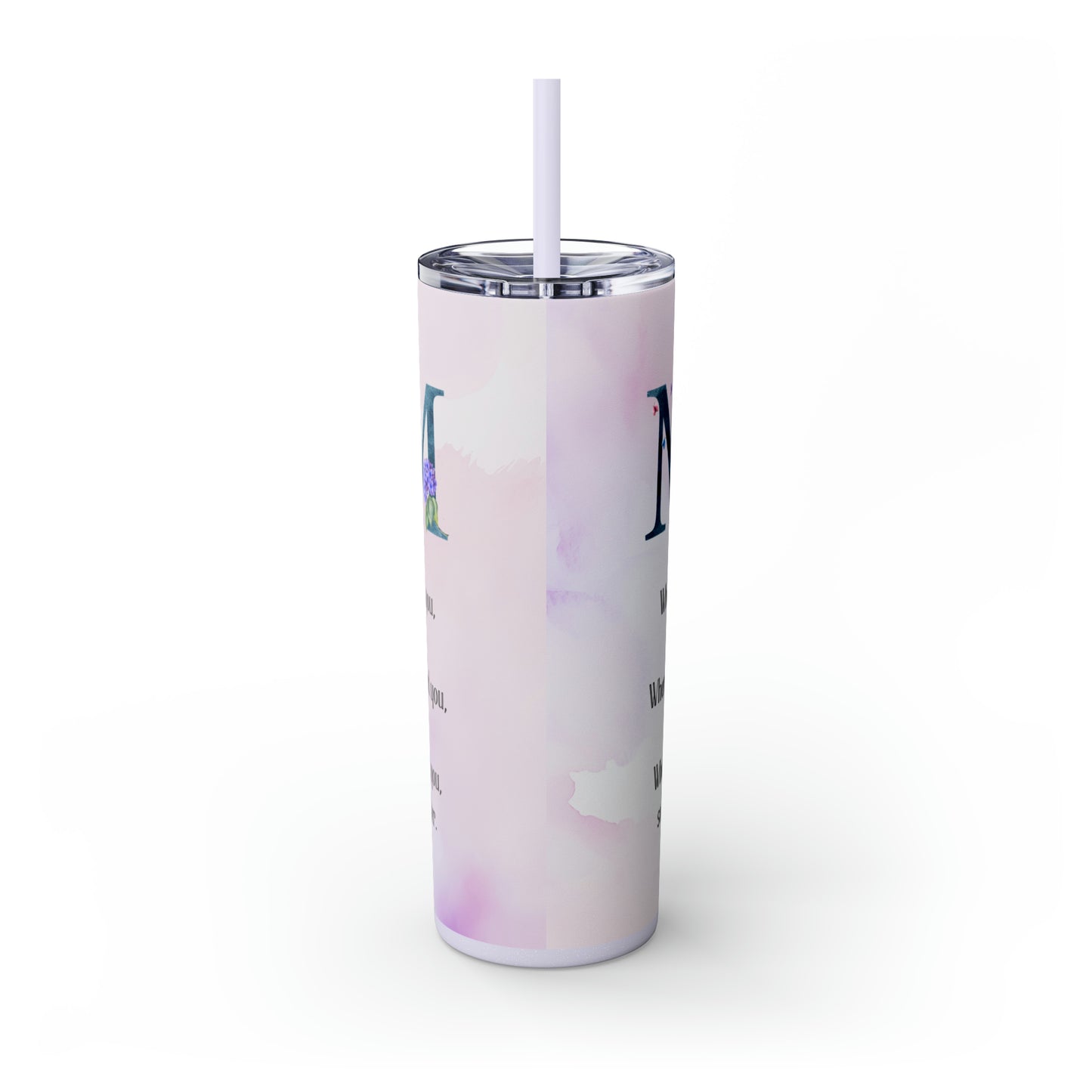 Mum | Skinny Tumbler with Straw, 20oz - Kim’s Signature Beauty & Accessories