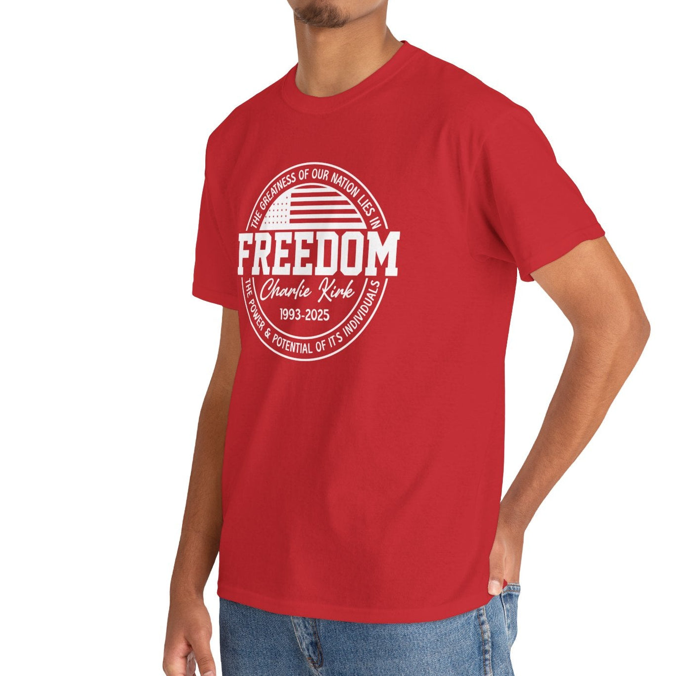 Freedom Unisex Heavy Cotton Tee, Inspirational Shirt, Everyday Wear, Gift for Patriots, Independence Day Apparel, Freedom Celebration Top - Kim’s Signature Beauty & Accessories