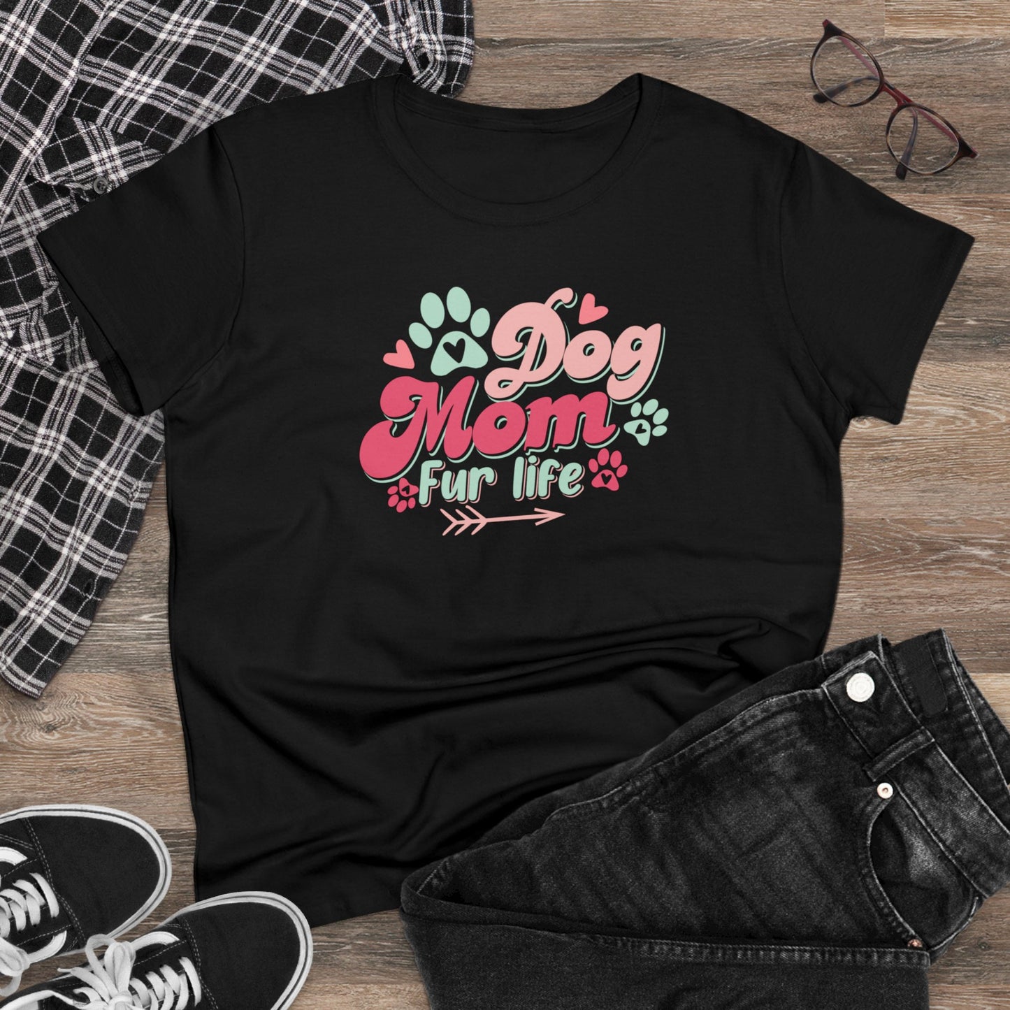 Dog Mom Furlife | Cotton Tee - Kim’s Signature Beauty & Accessories (Store description)