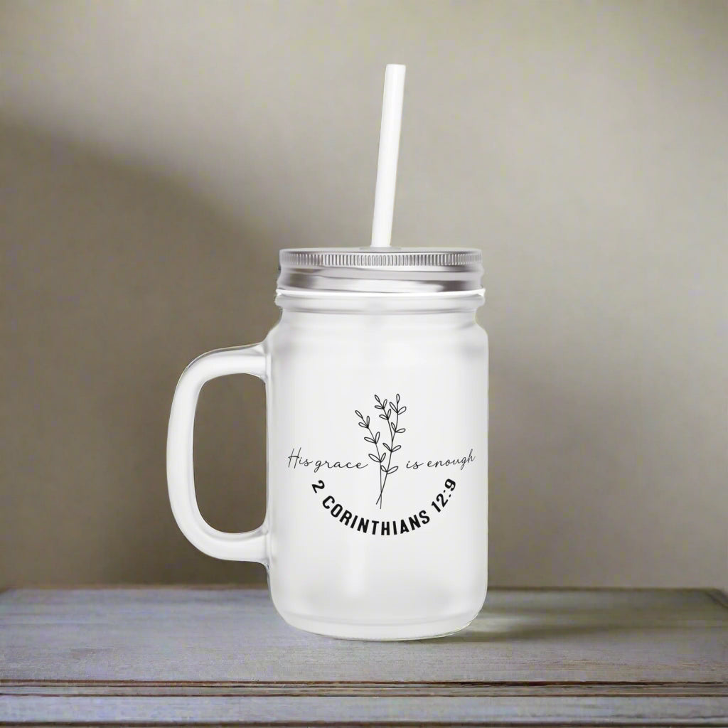 His Grace is Enough Mason Jar - Kim’s Signature Beauty & Accessories