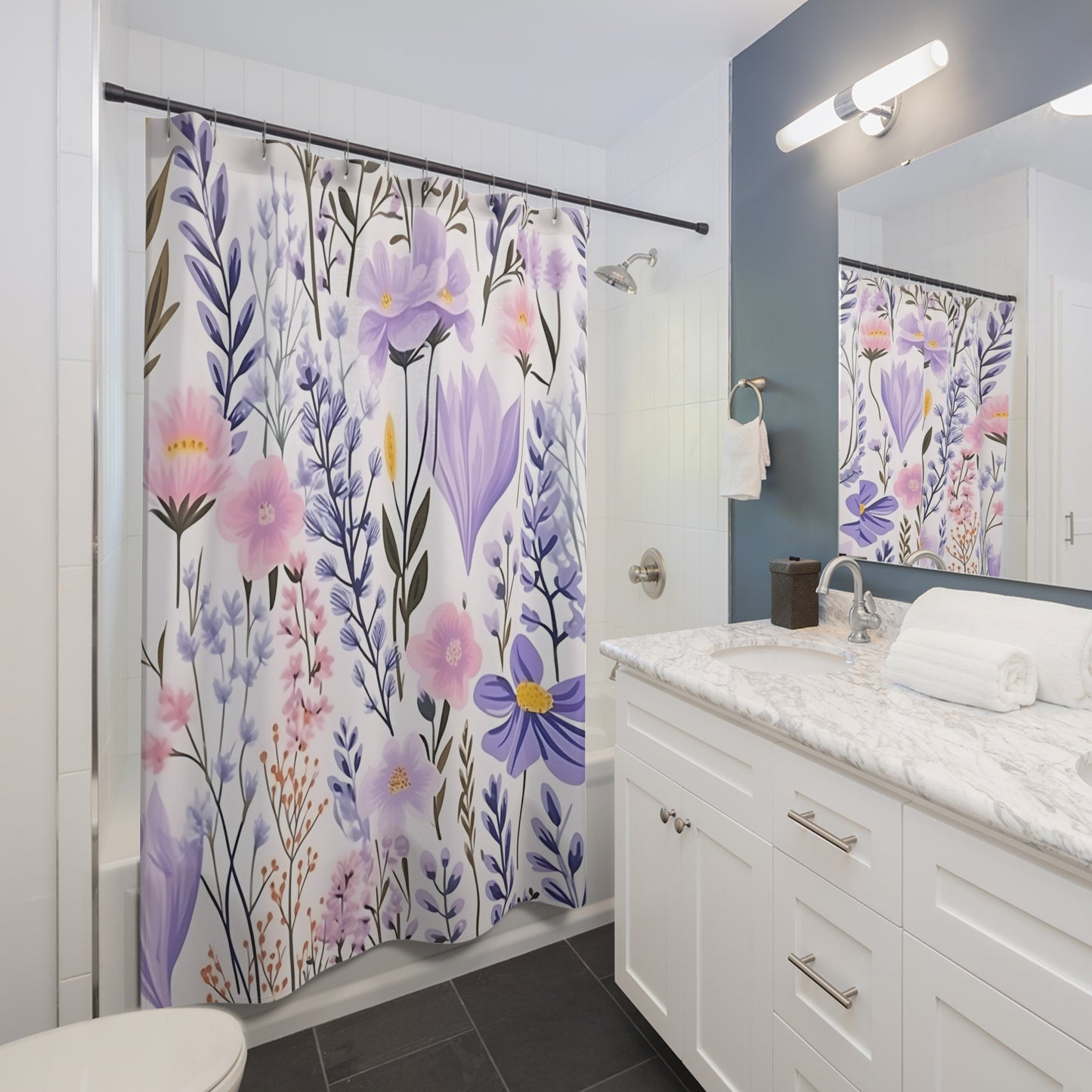 Purple Wildflowers | Shower Curtains - Kim’s Signature Beauty & Accessories