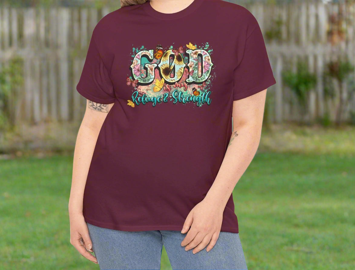 God Is My Strength Cotton Tee - Kim’s Signature Beauty & Accessories