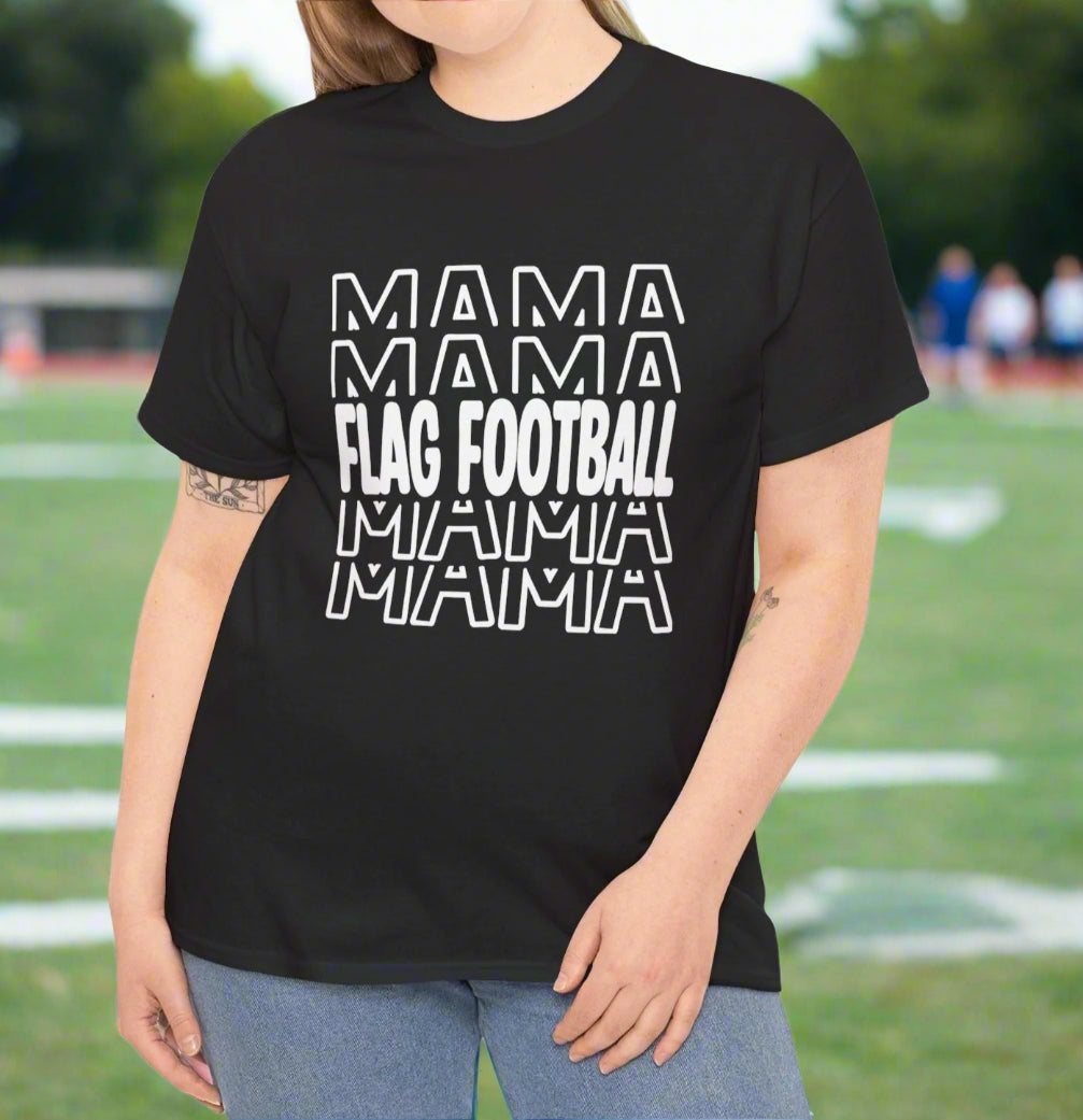 Flag Football Mama Cotton Tee - Kim’s Signature Beauty & Accessories