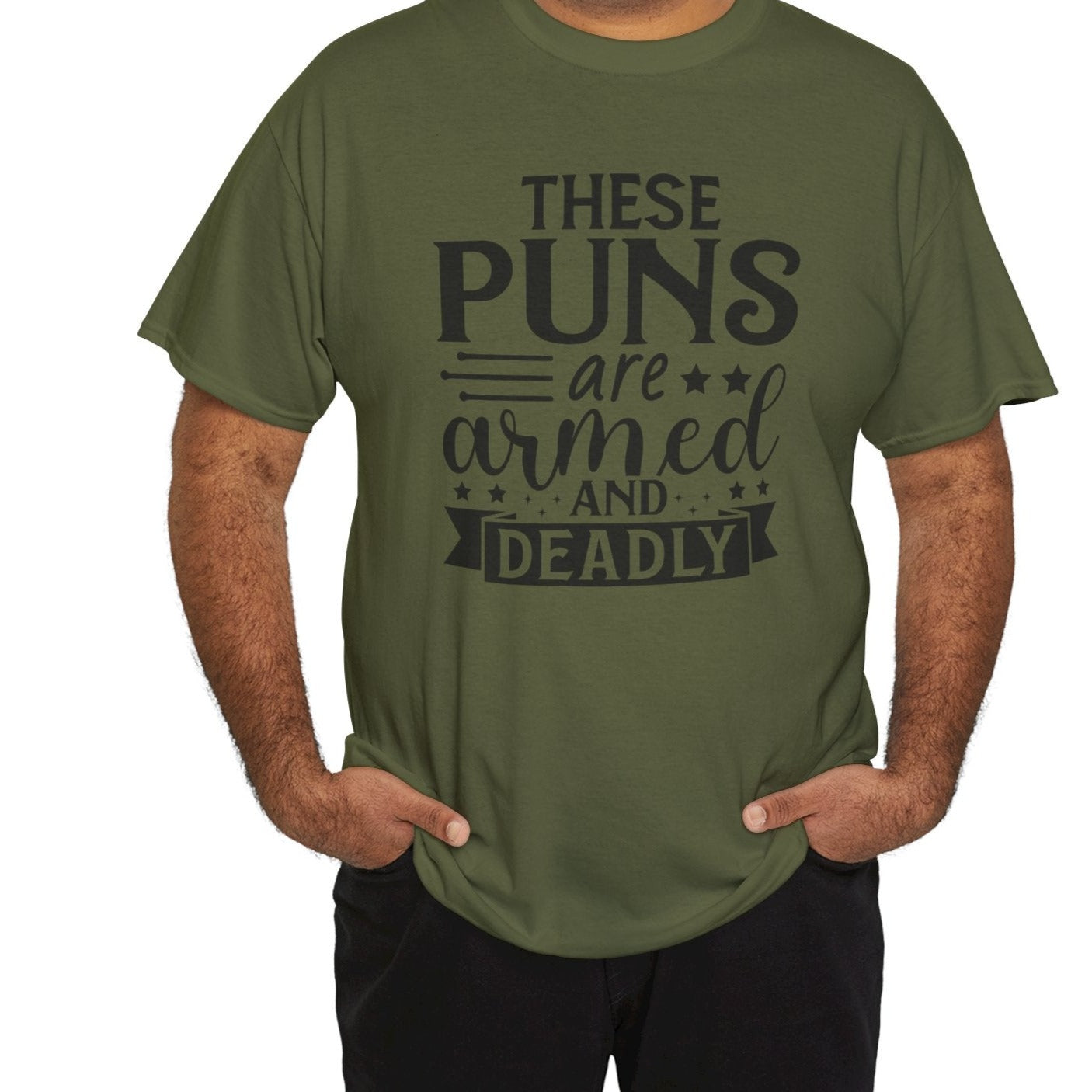 These Puns are Armed | Cotton Tee - Kim’s Signature Beauty & Accessories (Store description)