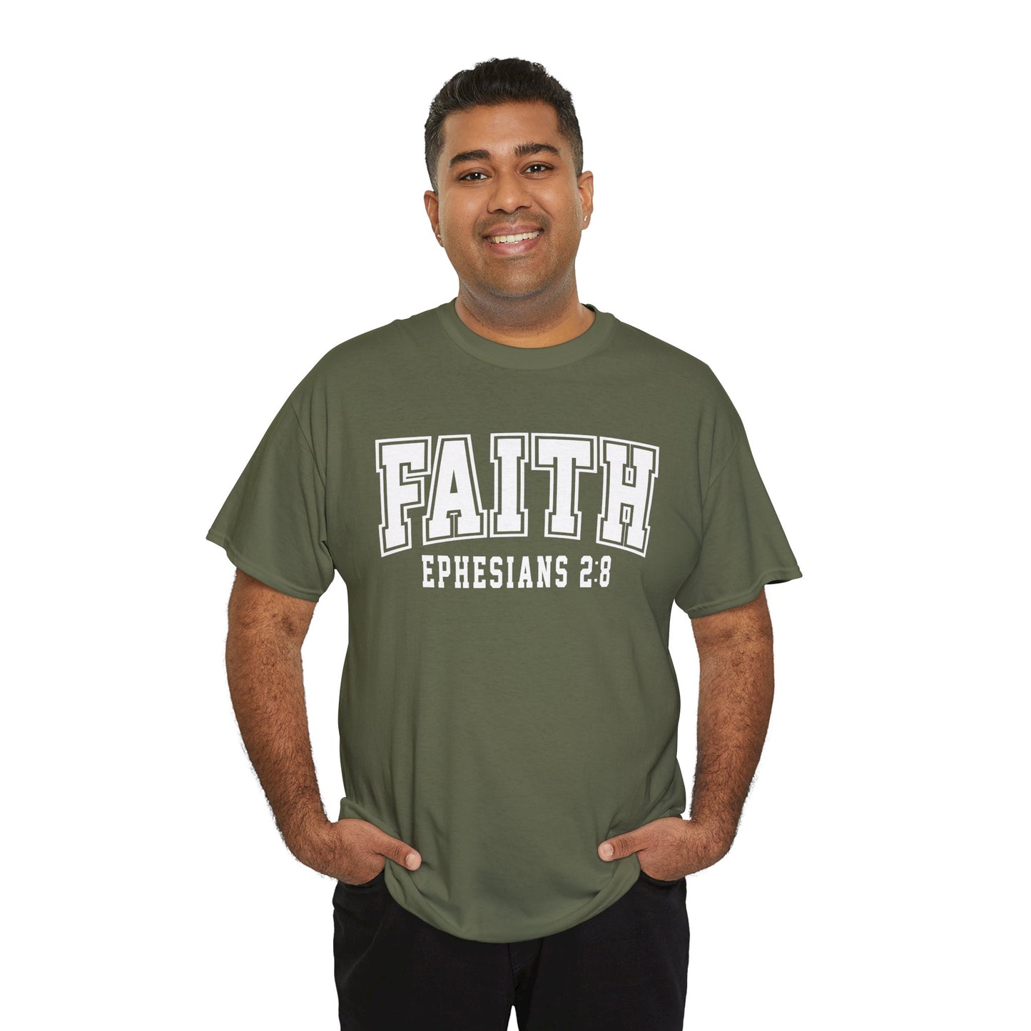 Faith Ephesians 2:8 Unisex Heavy Cotton Tee - Kim’s Signature Beauty & Accessories