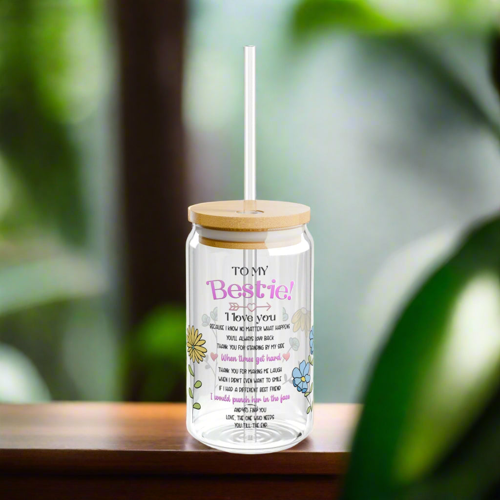 To My Bestie Sipper Glass - Kim’s Signature Beauty & Accessories