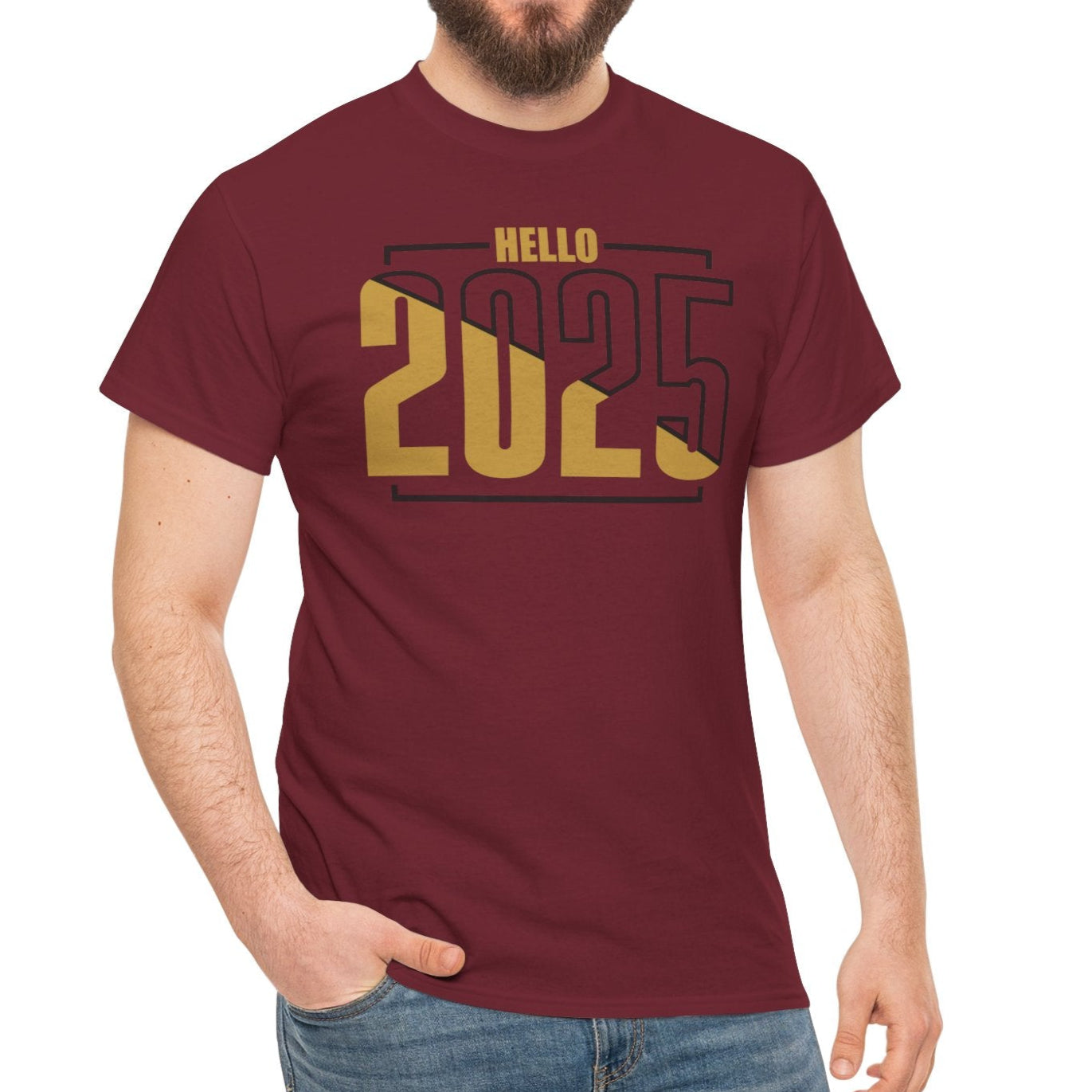 Hello 2025 New Year Tee - Kim’s Signature Beauty & Accessories (Store description)