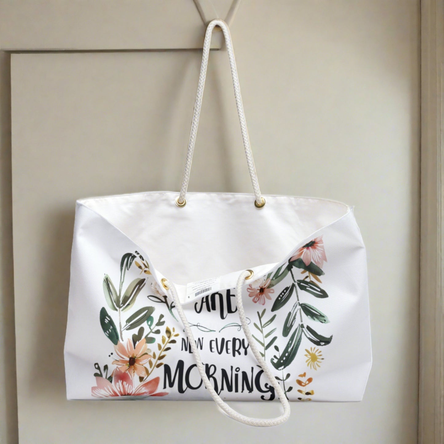 His Mercies are New Weekender Bag - Kim’s Signature Beauty & Accessories (Store description)