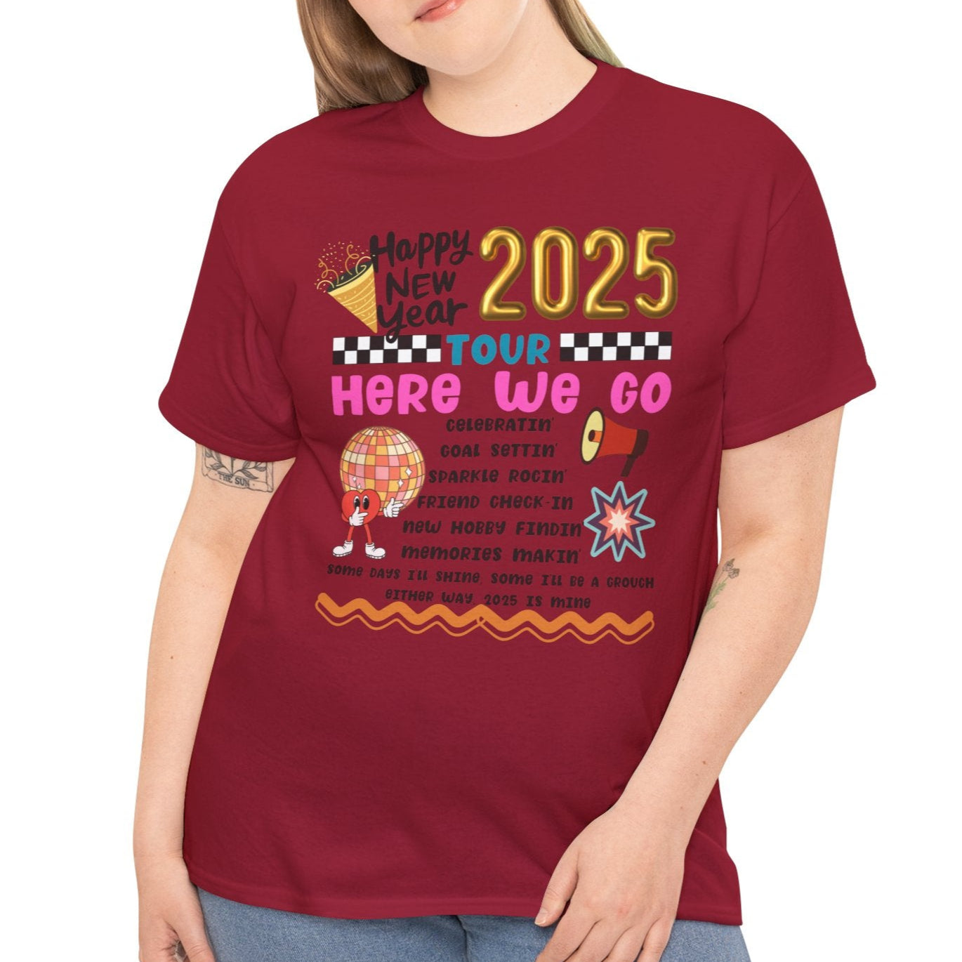 Happy New Year Tour 2025 Tee - Kim’s Signature Beauty & Accessories (Store description)