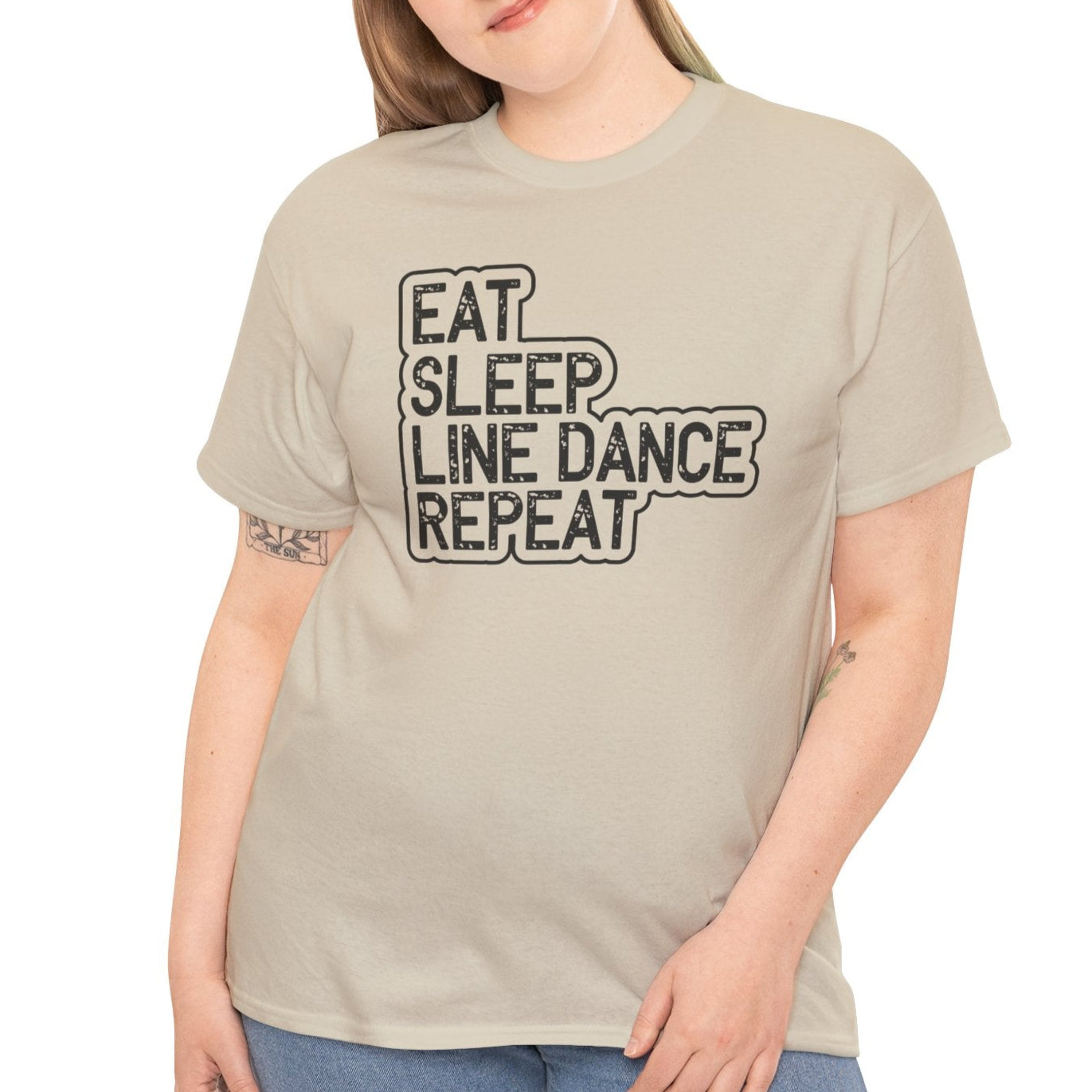 Eat Sleep Line Dance Repeat Tee, Perfect for Dance Lovers - Kim’s Signature Beauty & Accessories (Store description)