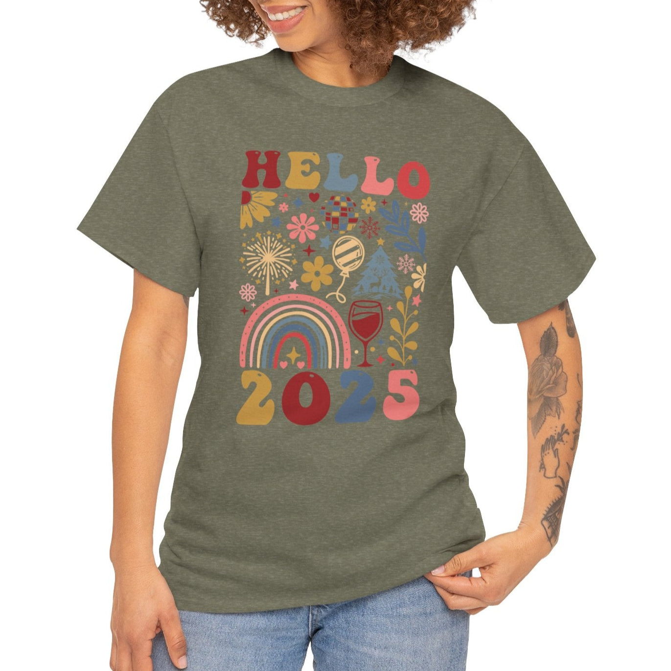 Hello 2025 Boho Tee - Kim’s Signature Beauty & Accessories (Store description)