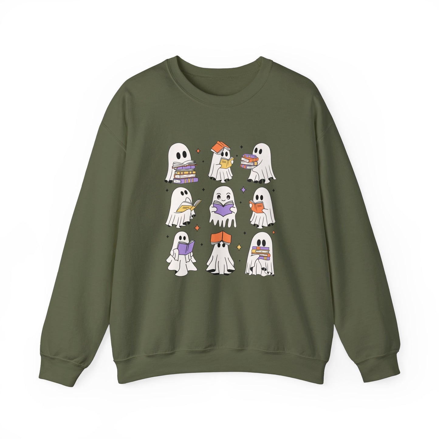 Bookish Boos - Cozy Ghost Readers Sweatshirt - Kim’s Signature Beauty & Accessories (Store description)