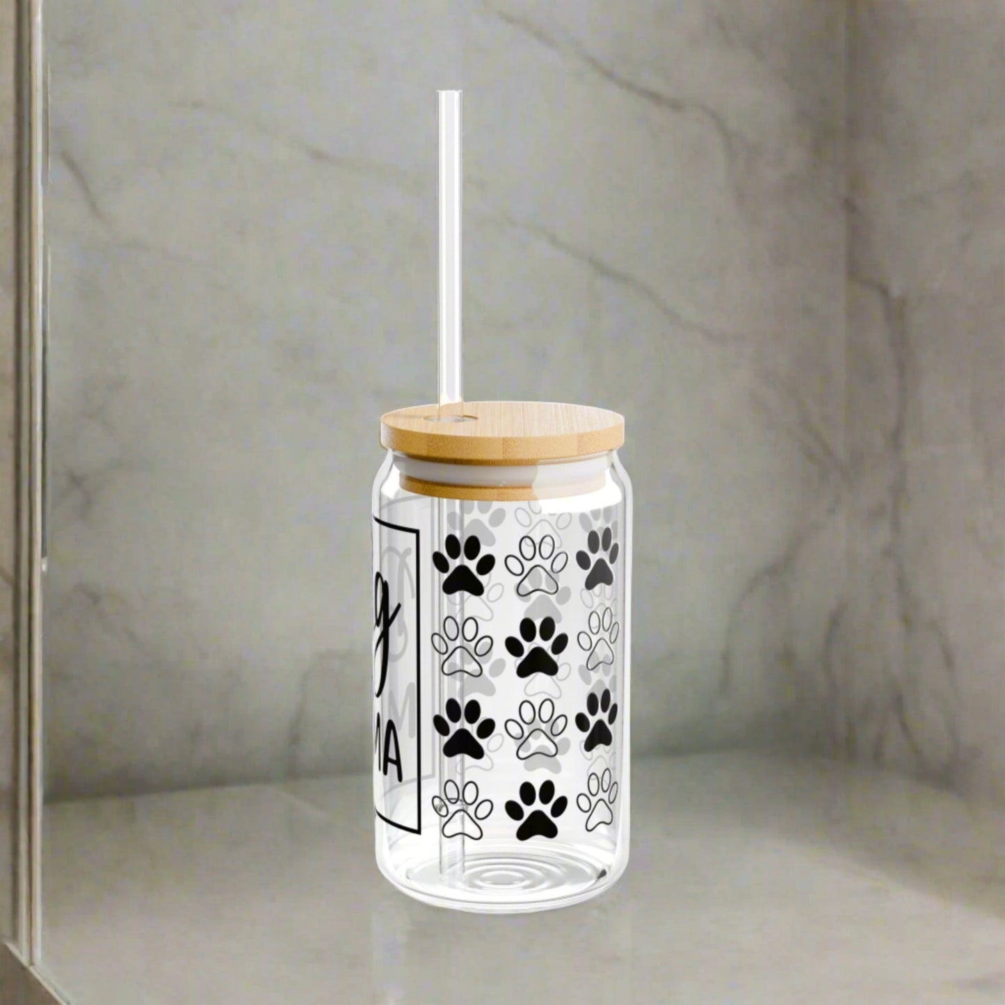 Dog Mom | Sipper Glass - Kim’s Signature Beauty & Accessories (Store description)