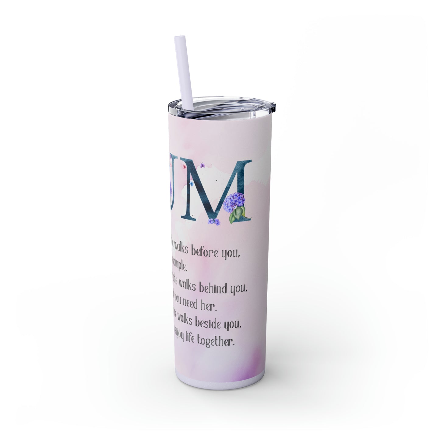 Mum | Skinny Tumbler with Straw, 20oz - Kim’s Signature Beauty & Accessories