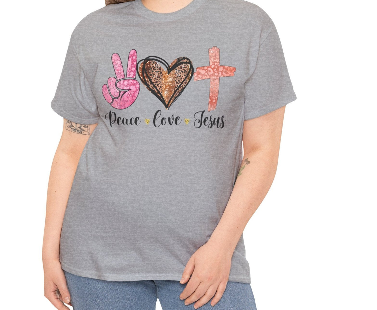 Peace, Love, Jesus Tee - Kim’s Signature Beauty & Accessories (Store description)
