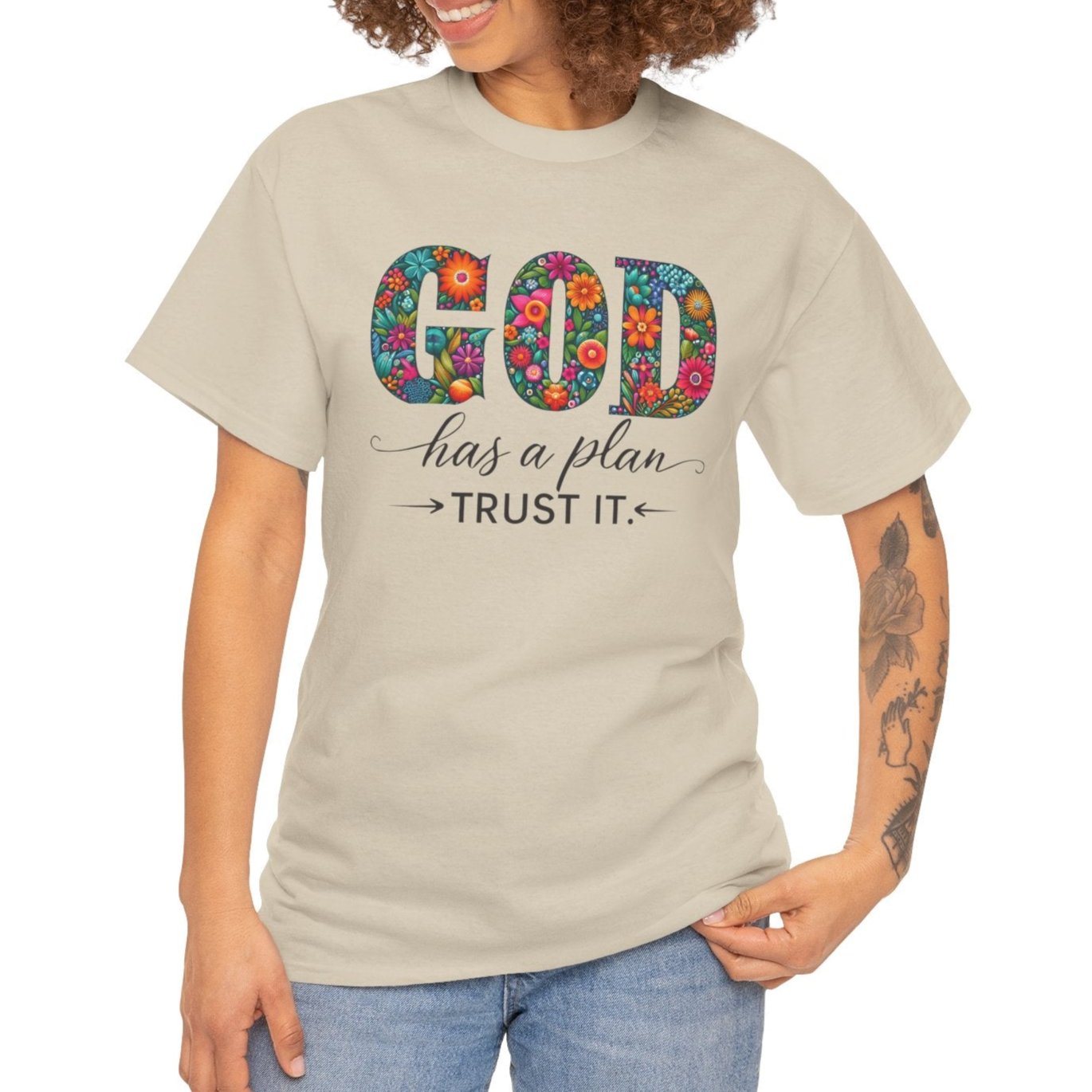 God Has A Plan Tee - Kim’s Signature Beauty & Accessories (Store description)