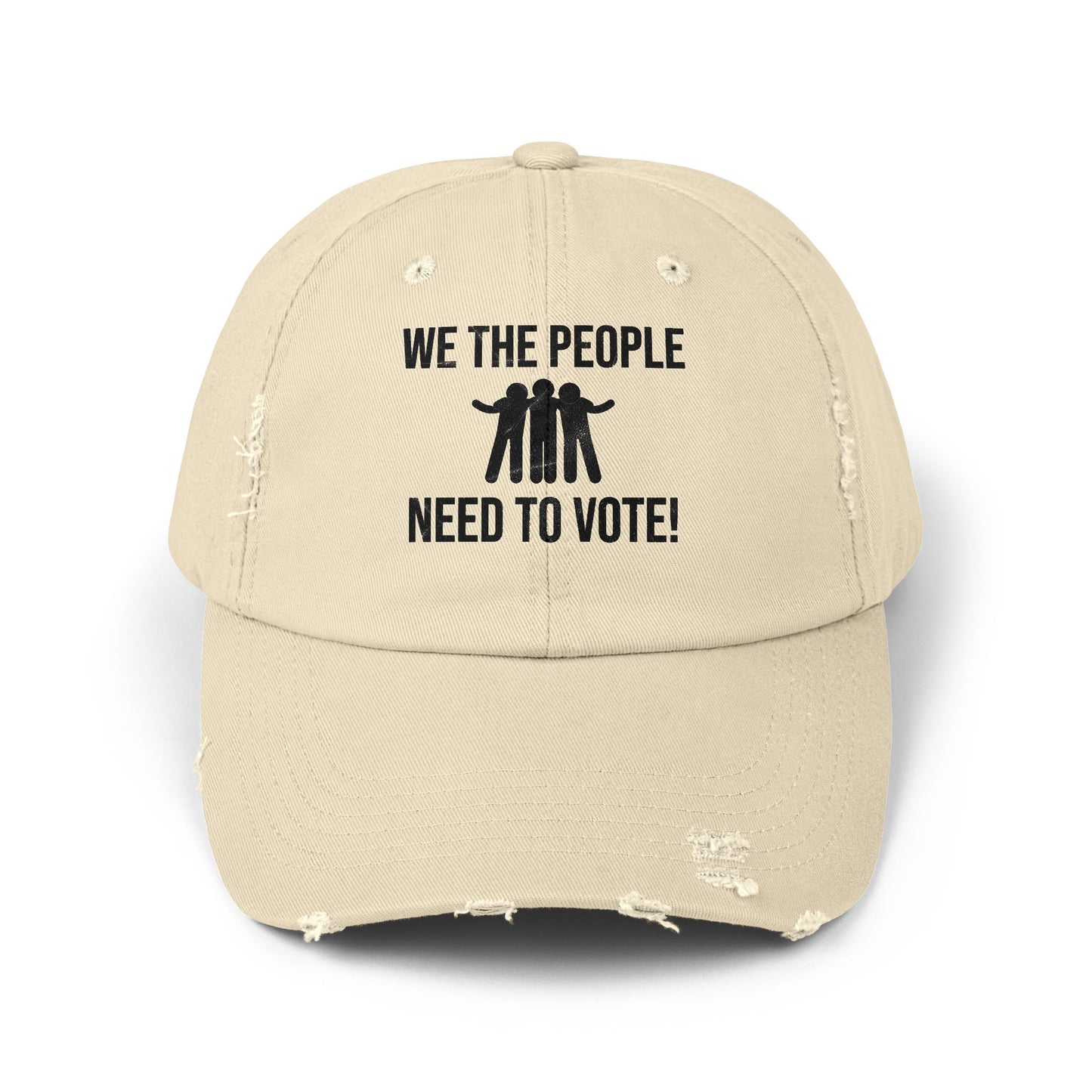We The People Need to Vote Distressed Cap - Kim’s Signature Beauty & Accessories (Store description)