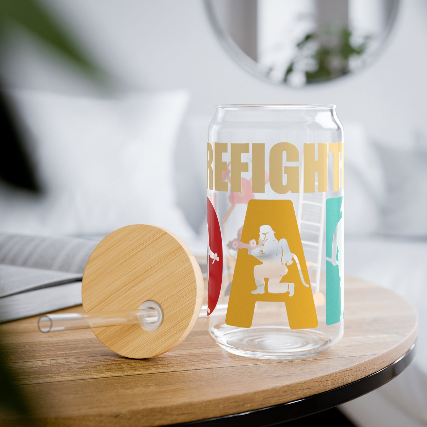Firefighter Dad Sipper Glass, 16oz - Kim’s Signature Beauty & Accessories