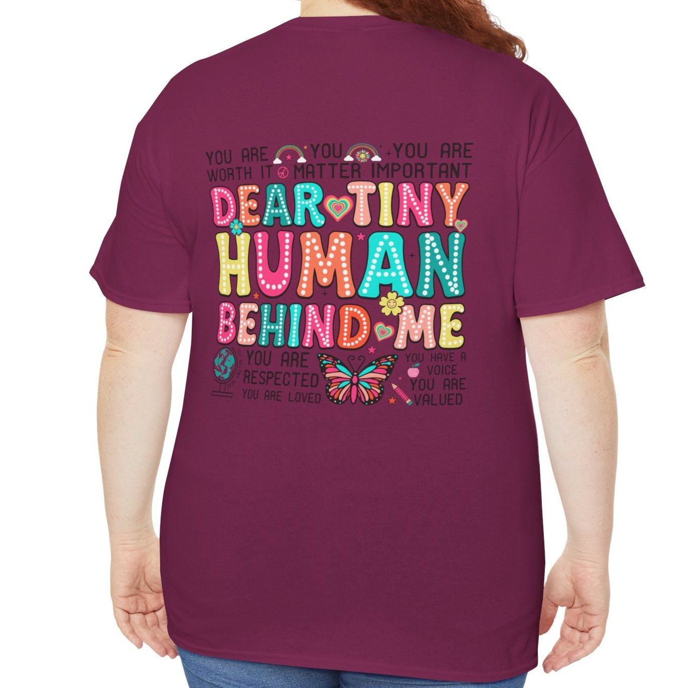 Tiny Humans behind me Tee - Kim’s Signature Beauty & Accessories (Store description)