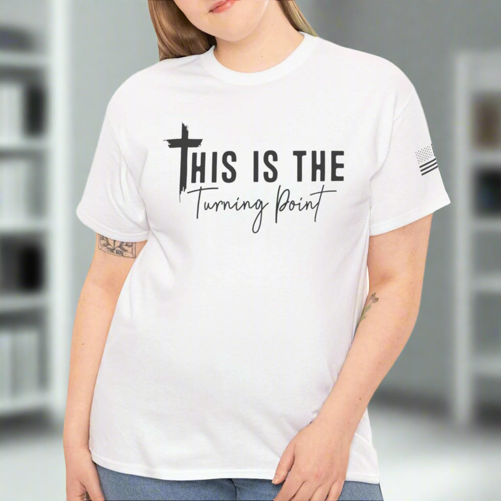 Charlie Kirk “Turning Point” Freedom Tee-Christian Statement - Kim’s Signature Beauty & Accessories