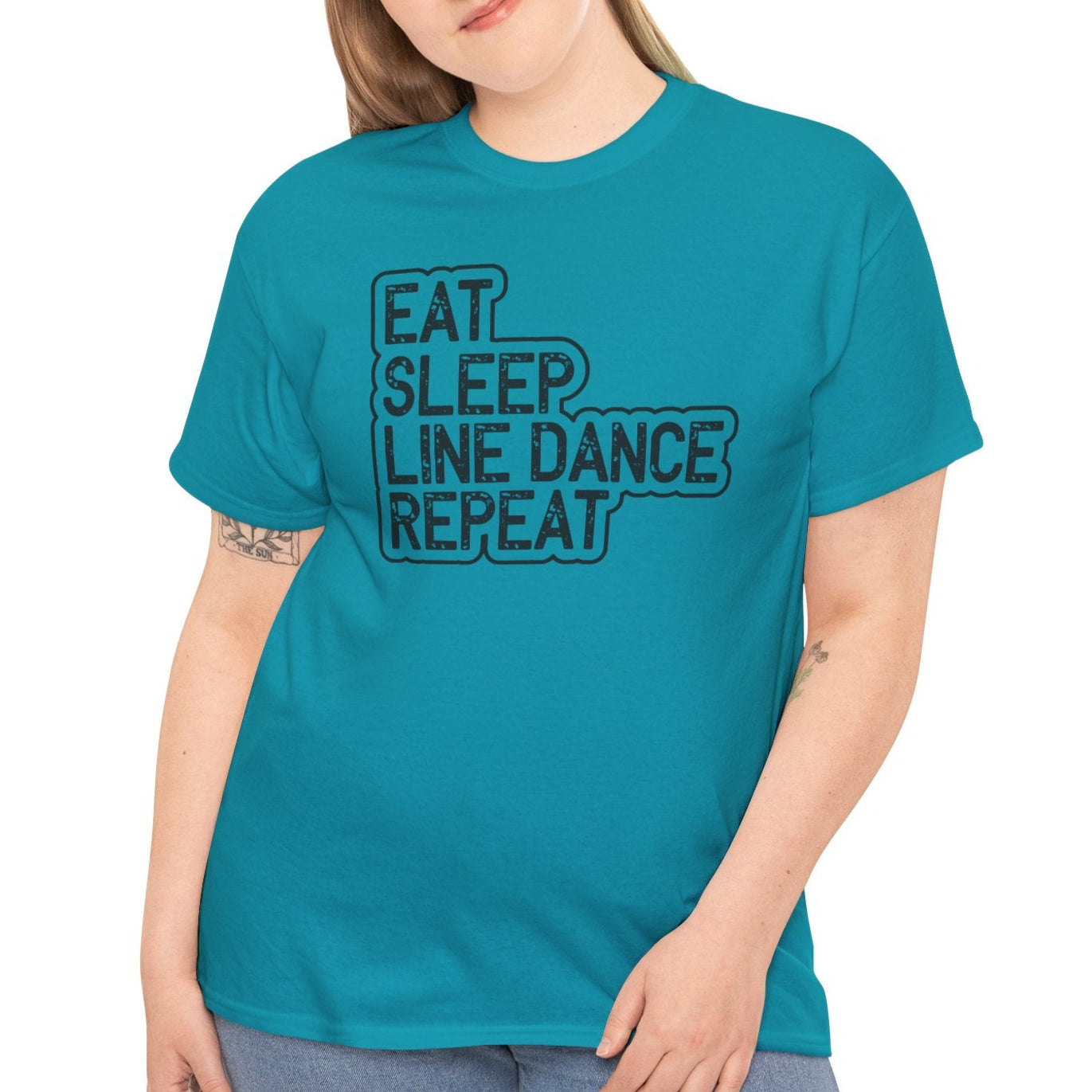 Eat Sleep Line Dance Repeat Tee, Perfect for Dance Lovers - Kim’s Signature Beauty & Accessories (Store description)