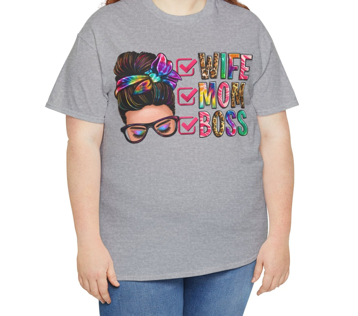Wife, Mom, Boss | Cotton Tee - Kim’s Signature Beauty & Accessories (Store description)