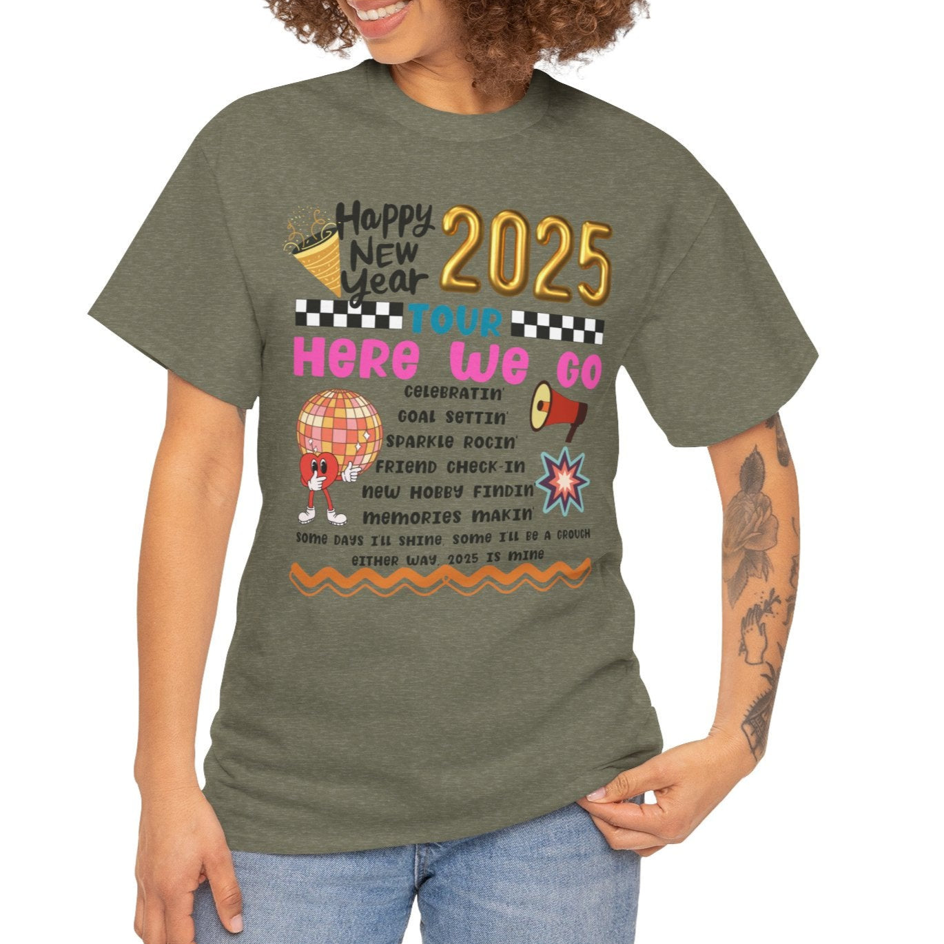 Happy New Year Tour 2025 Tee - Kim’s Signature Beauty & Accessories (Store description)